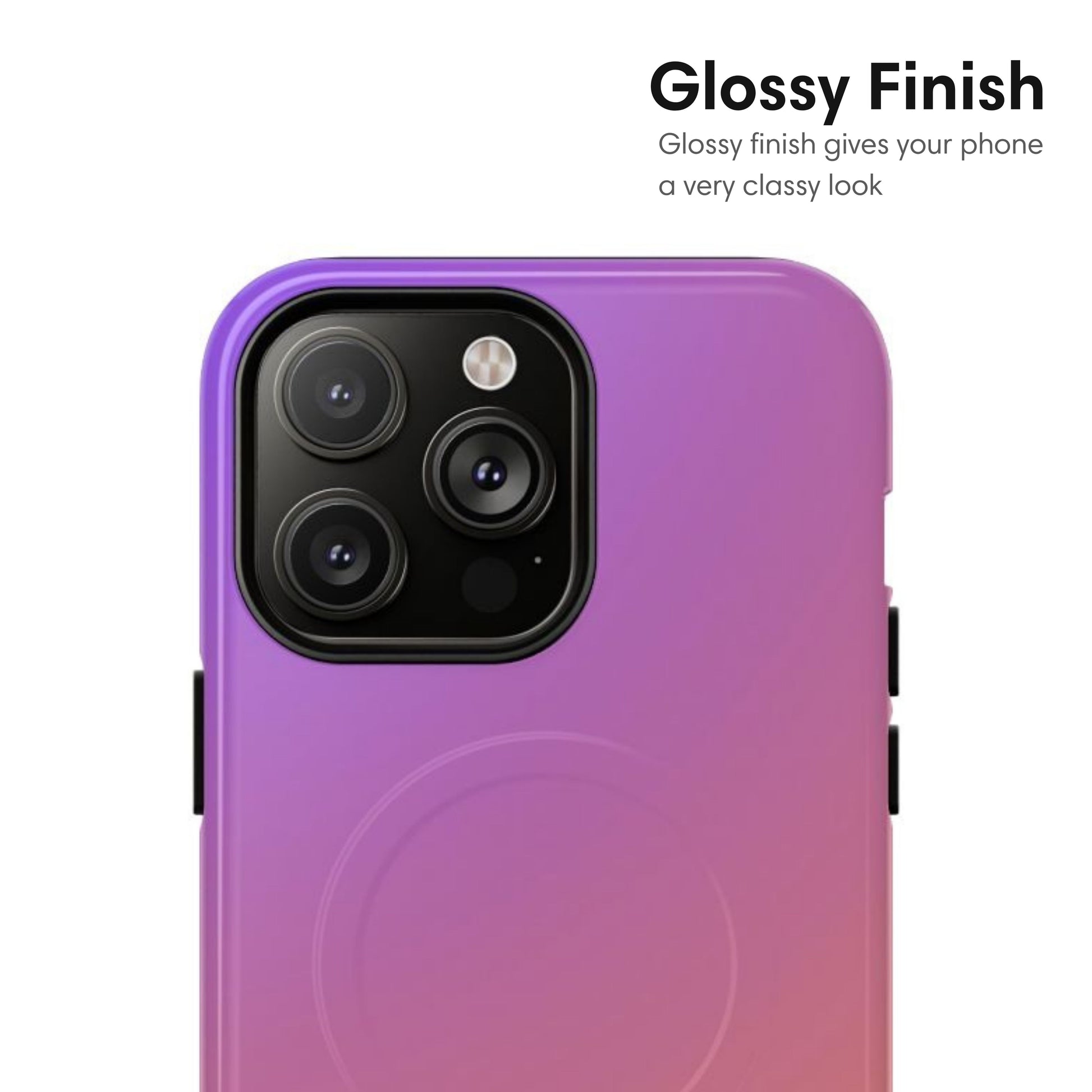 Purple and Orange Ombre MagSafe Tough Case glossy