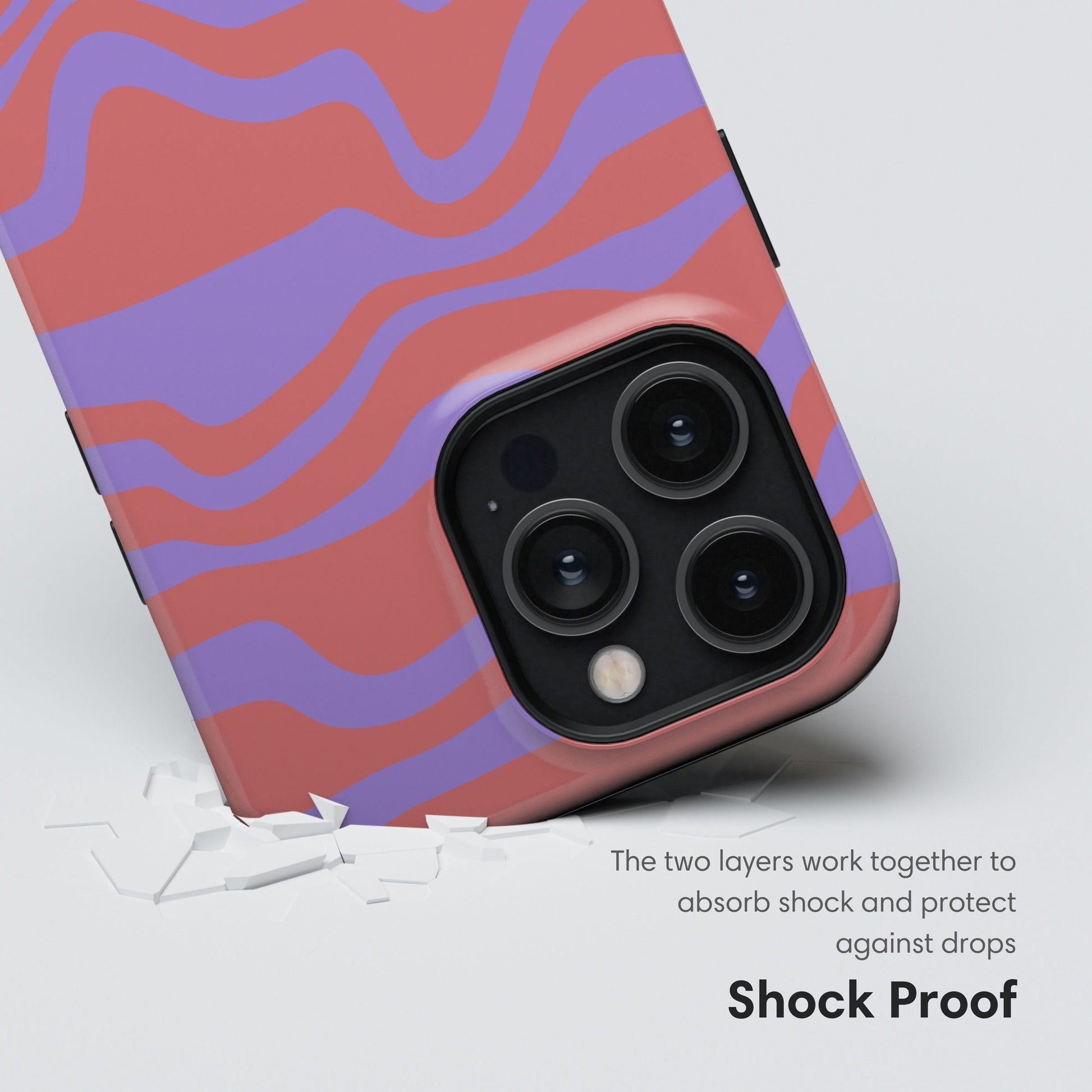 Purple and Red Swirl Tough Case shockproof