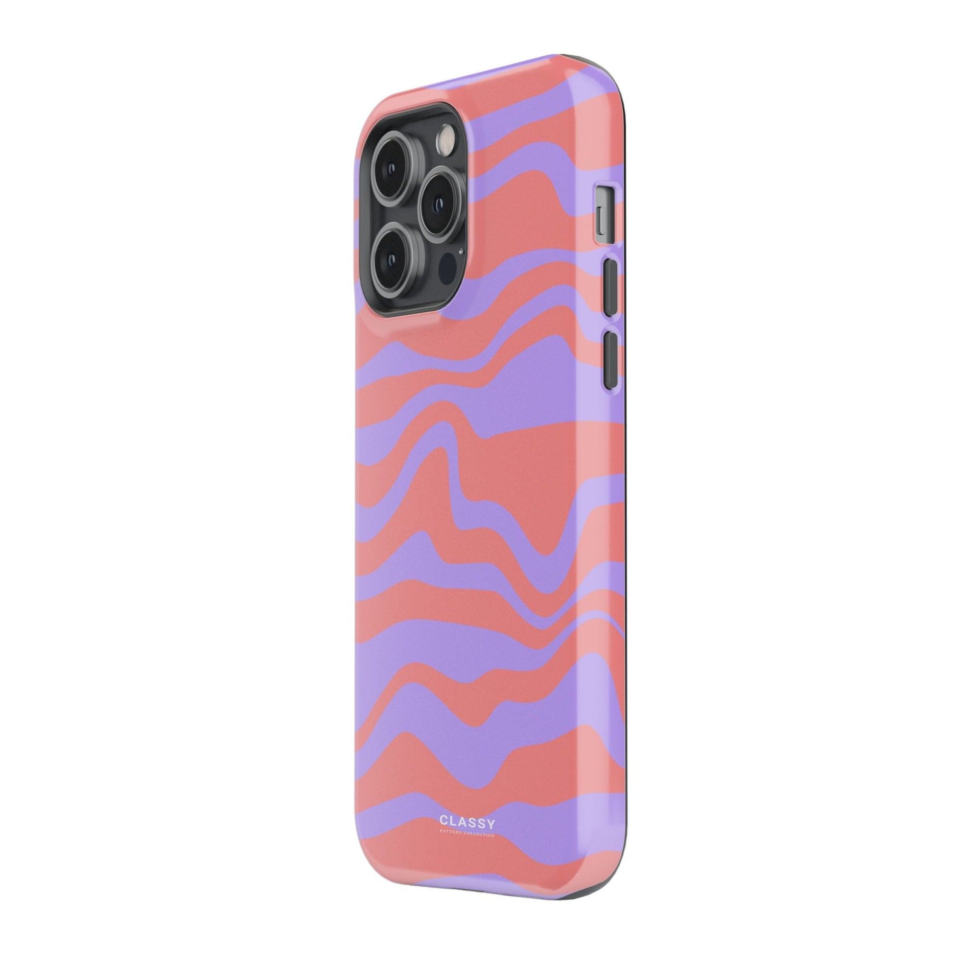 Purple and Red Swirl Tough Case side