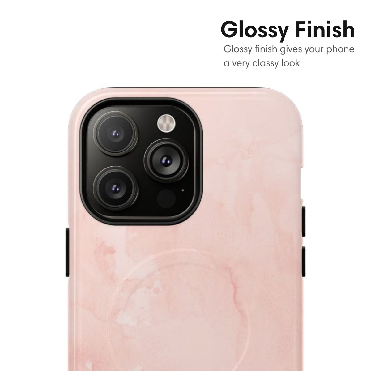 Simple Marble Light Pink MagSafe Tough Case glossy