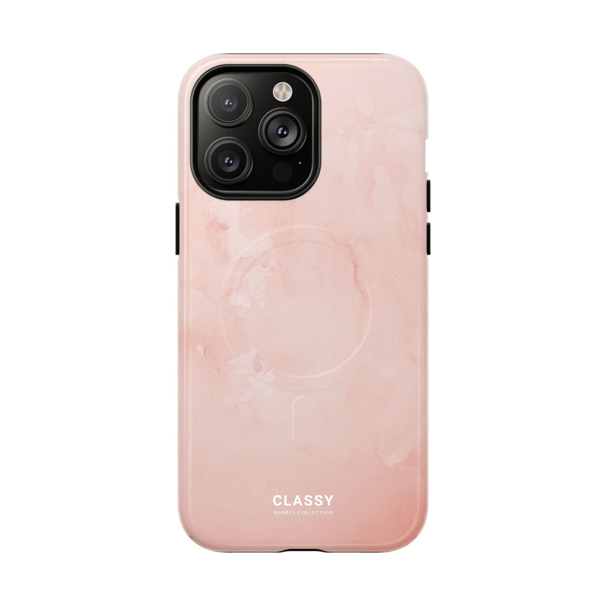 Simple Marble Light Pink MagSafe Tough Case front