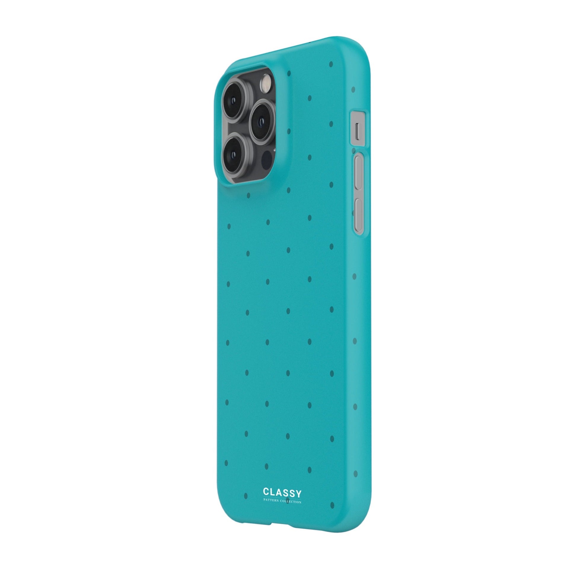 Turquoise Dots Snap Case side