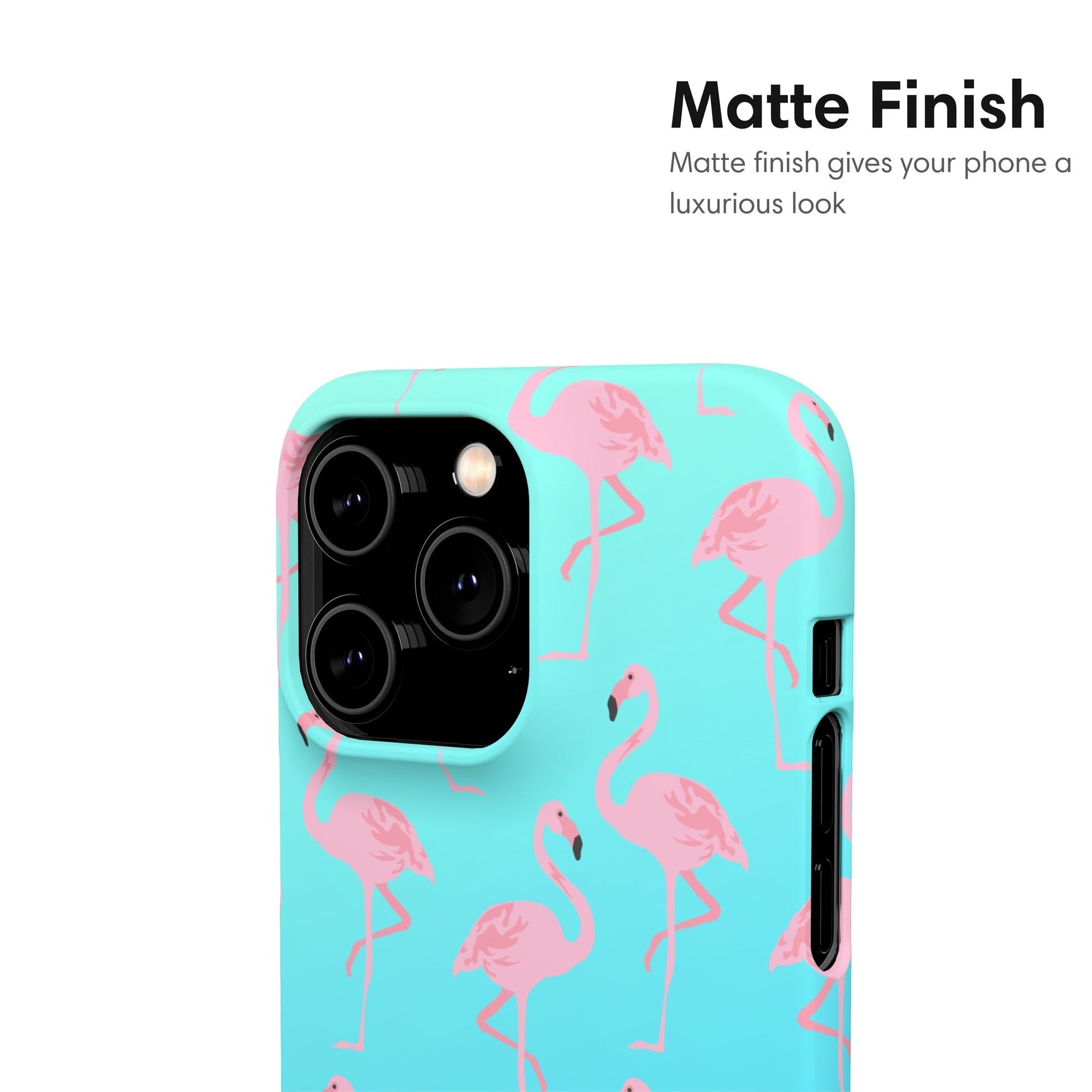 Turquoise Flamingos Snap Case matte