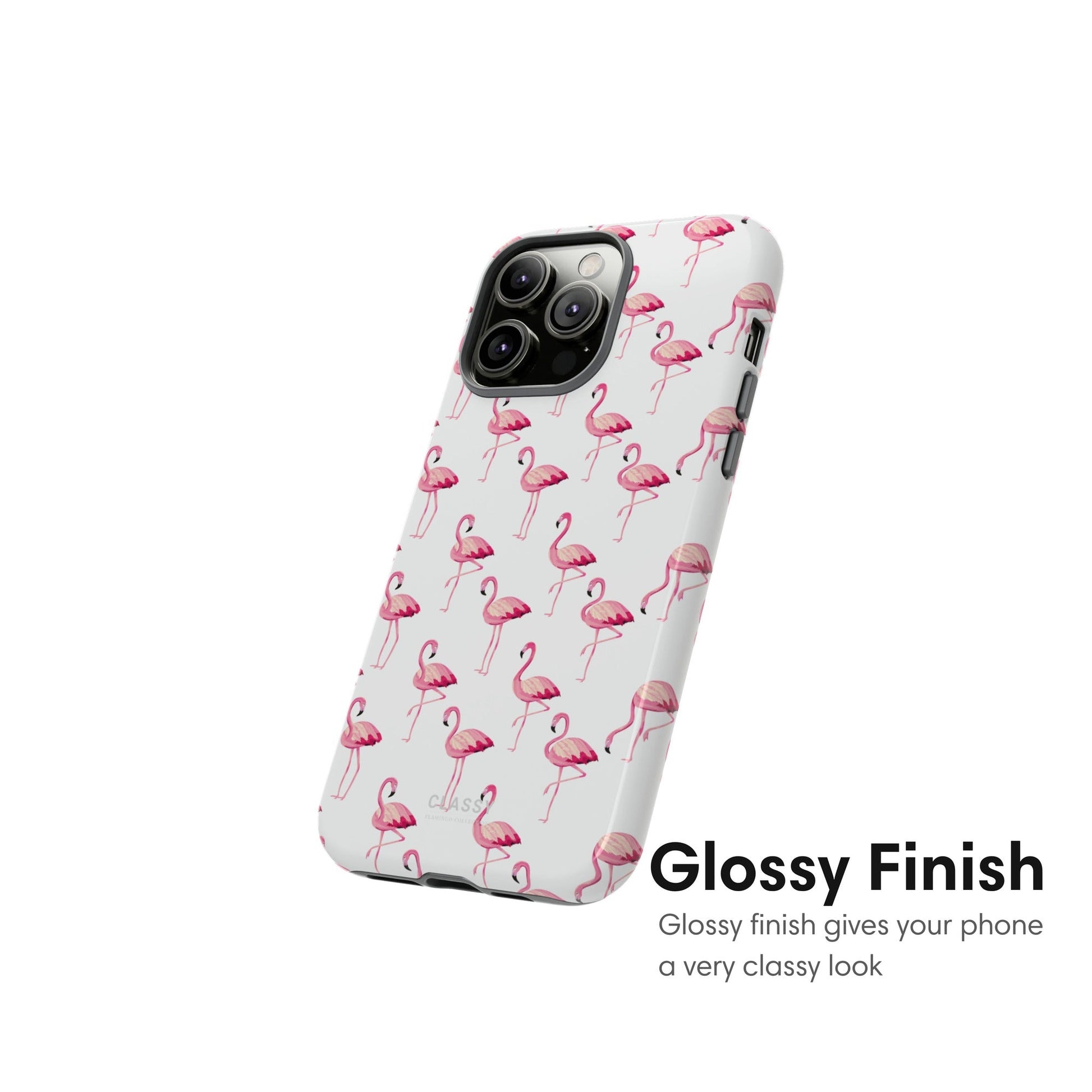 White Flamingo Tough Case glossy