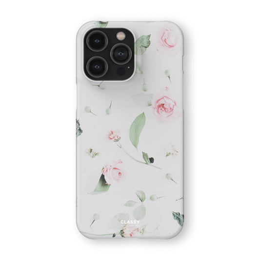 White Flower Snap Case front
