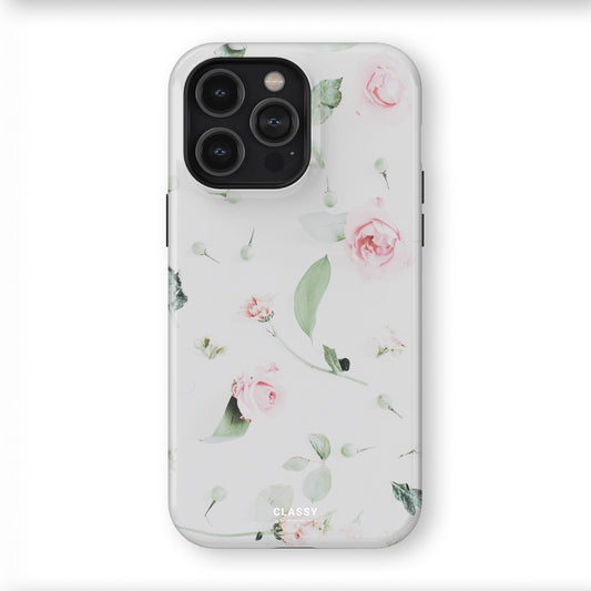 White Flower Tough Case front