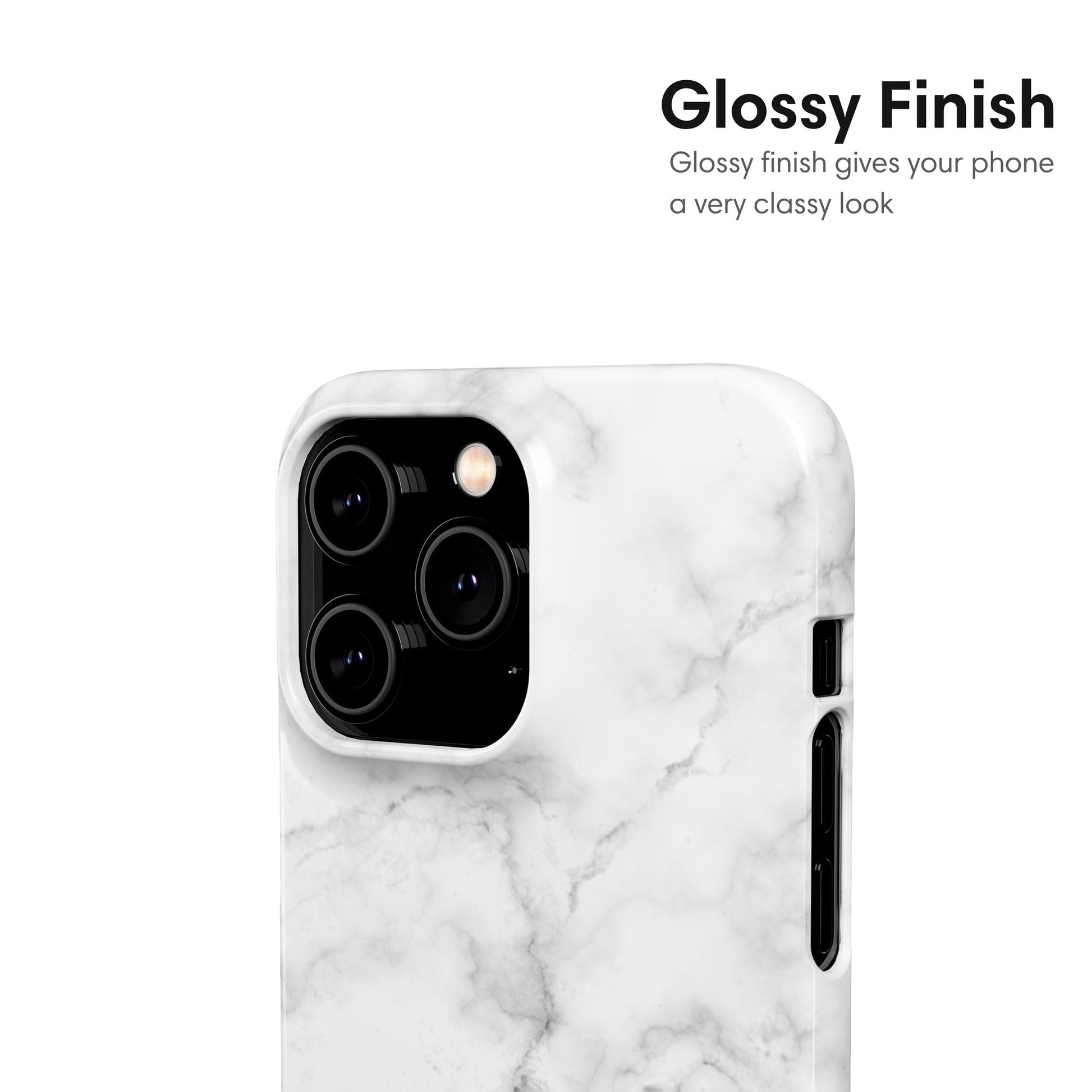 White Marble Snap Case glossy