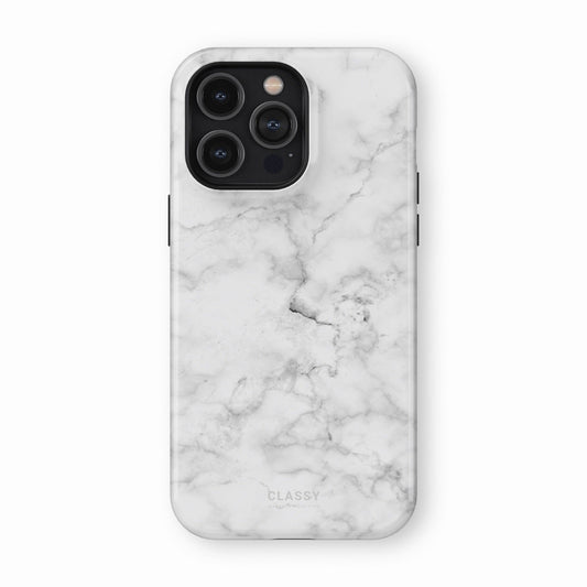 White Marble Tough Case front