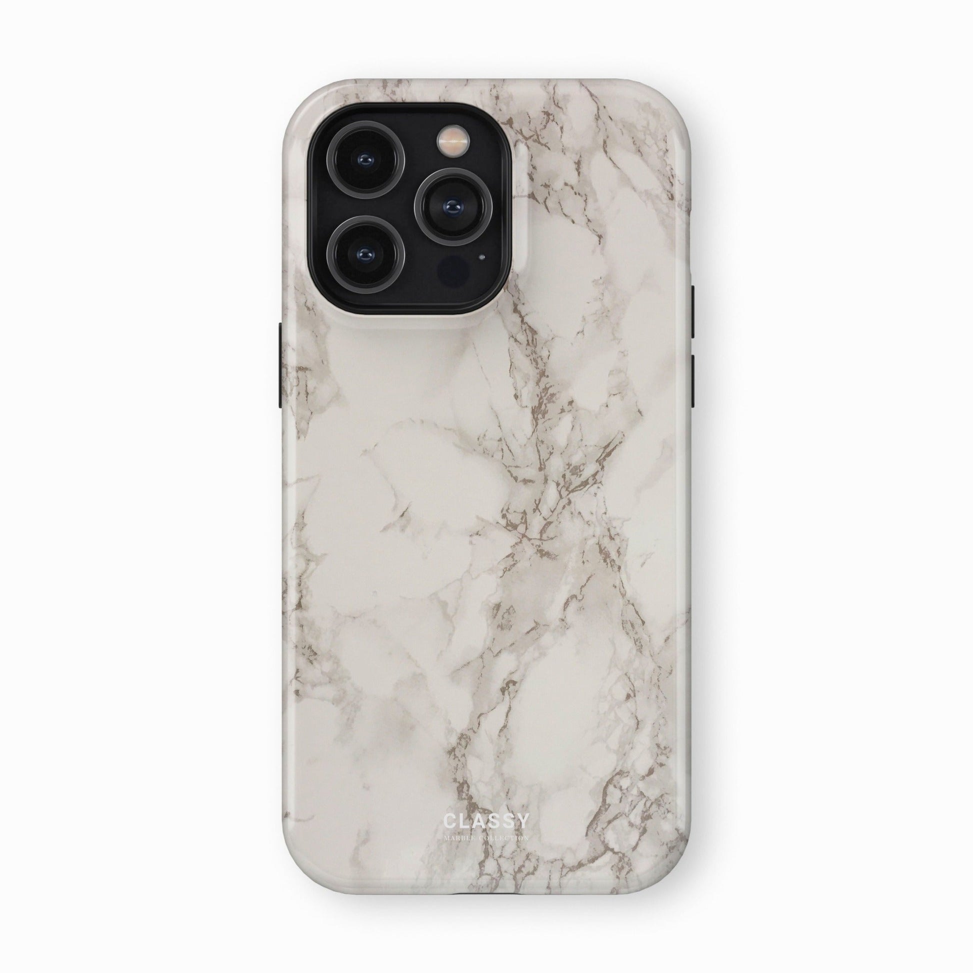 White and Gray Marble Tough Case front