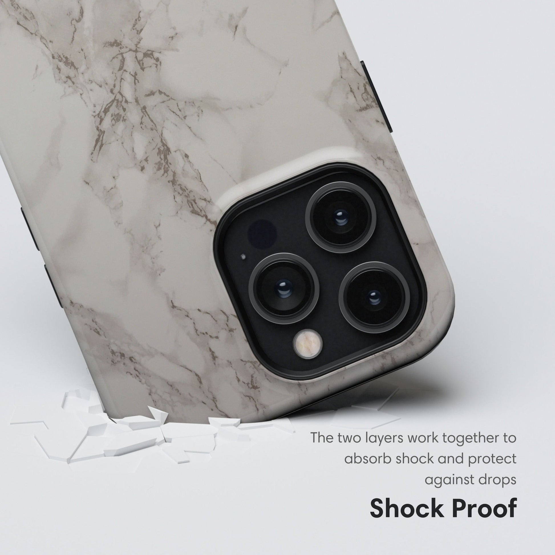 White and Gray Marble Tough Case shockproof