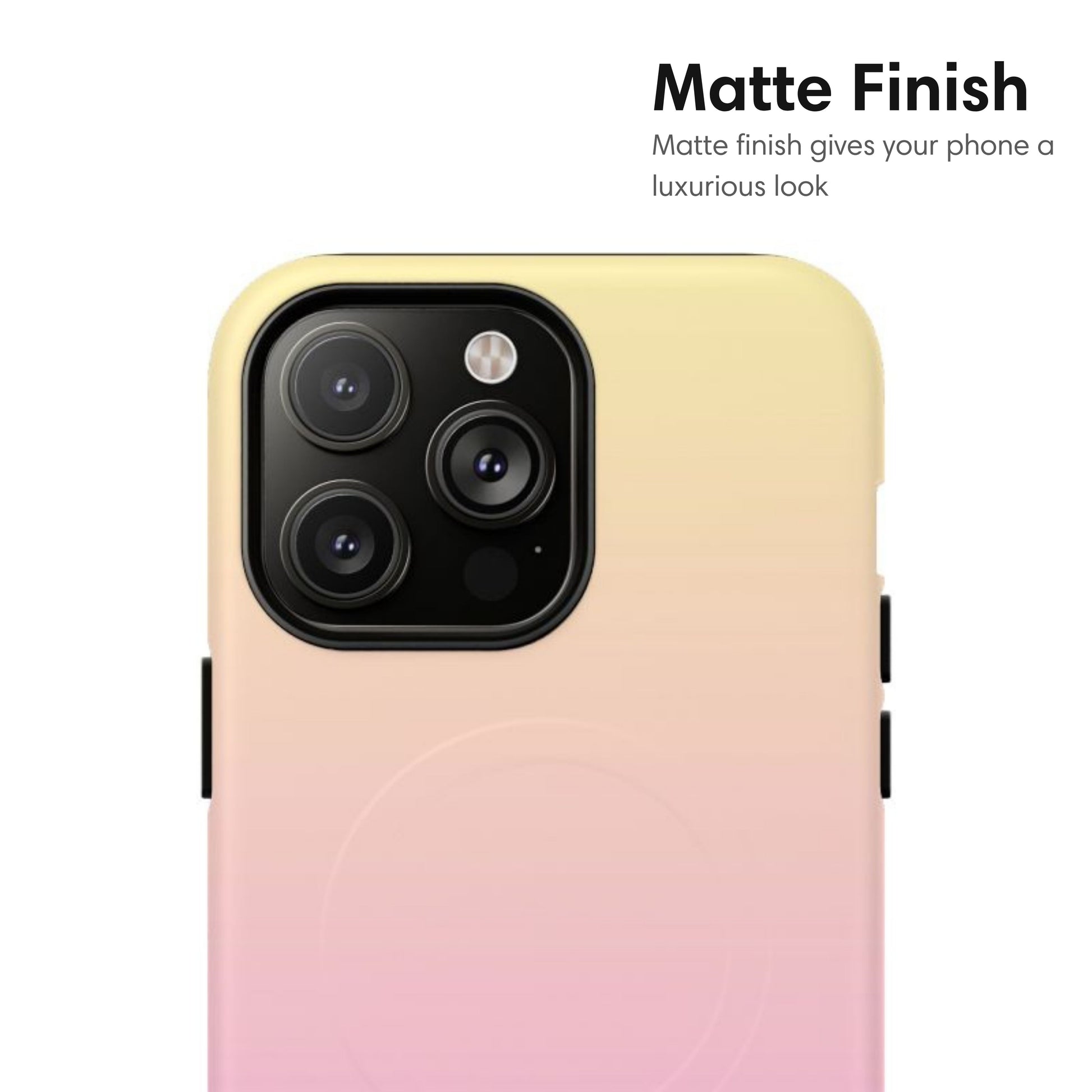 Yellow and Light Pink Ombre MagSafe Tough Case matte