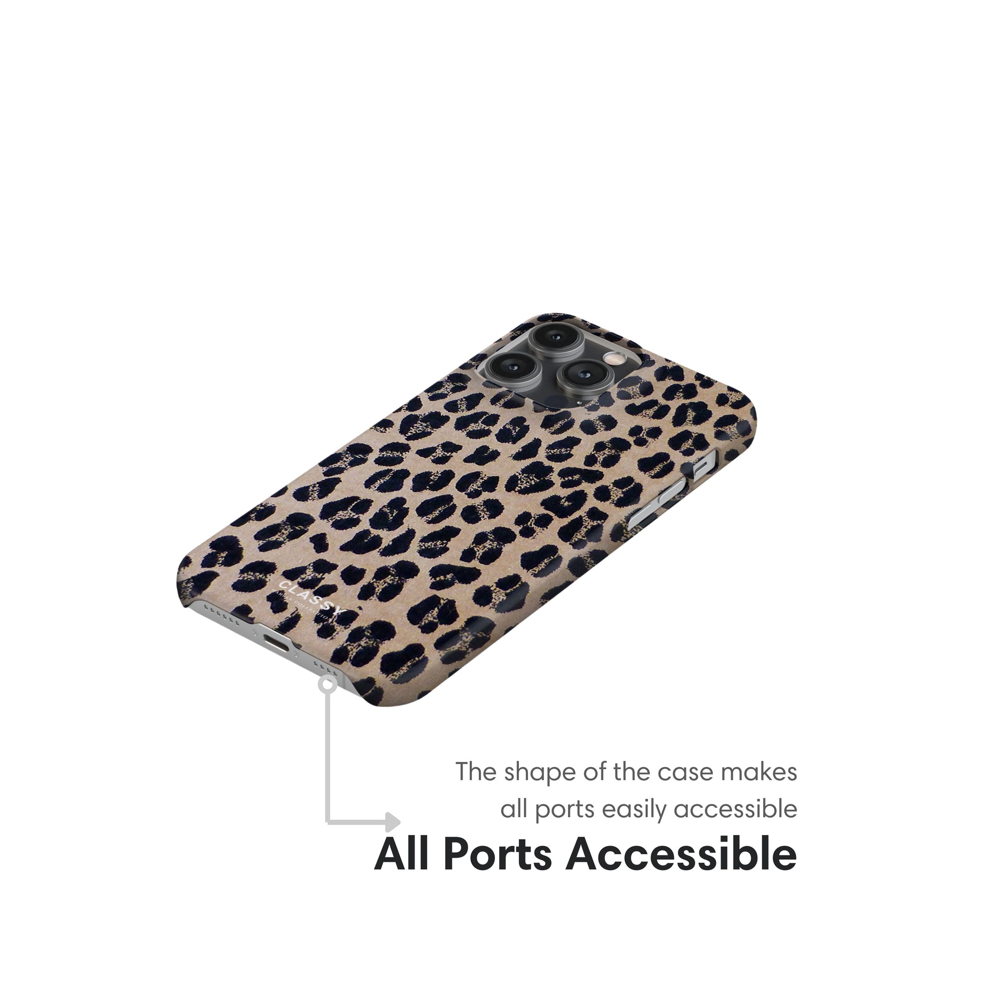 animal print snap case ports