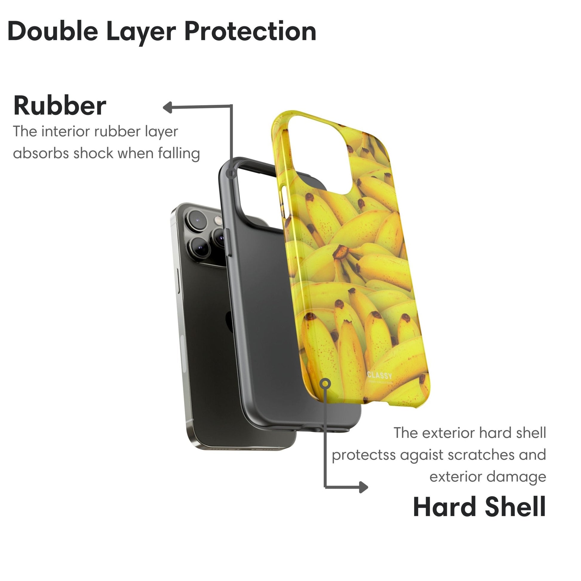 Bananas Tough Case - Classy Cases - Phone Case - iPhone 17 - Glossy - 