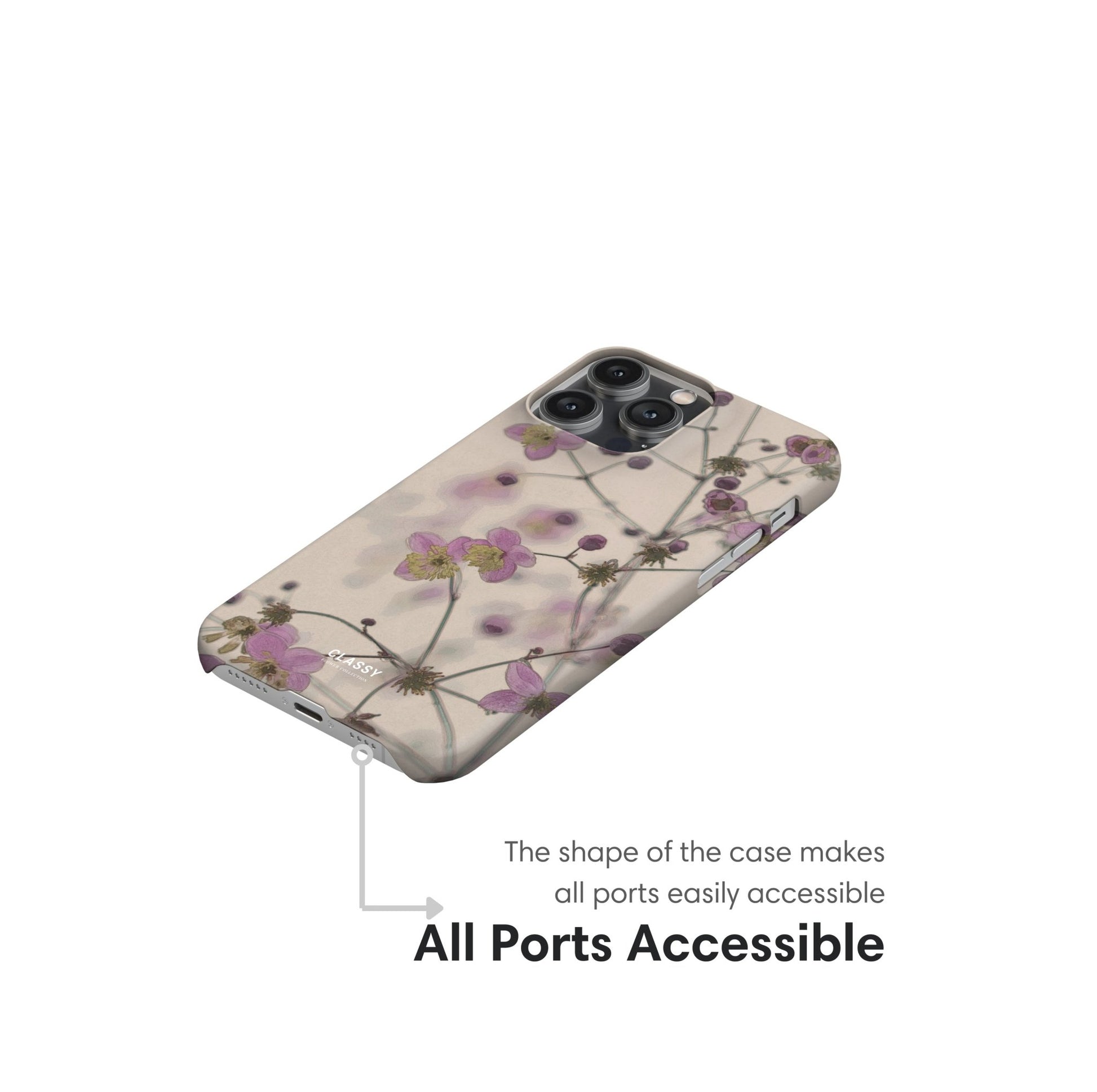 Beige Flowers Snap Case - Classy Cases - Phone Case - iPhone 17 - Glossy - 