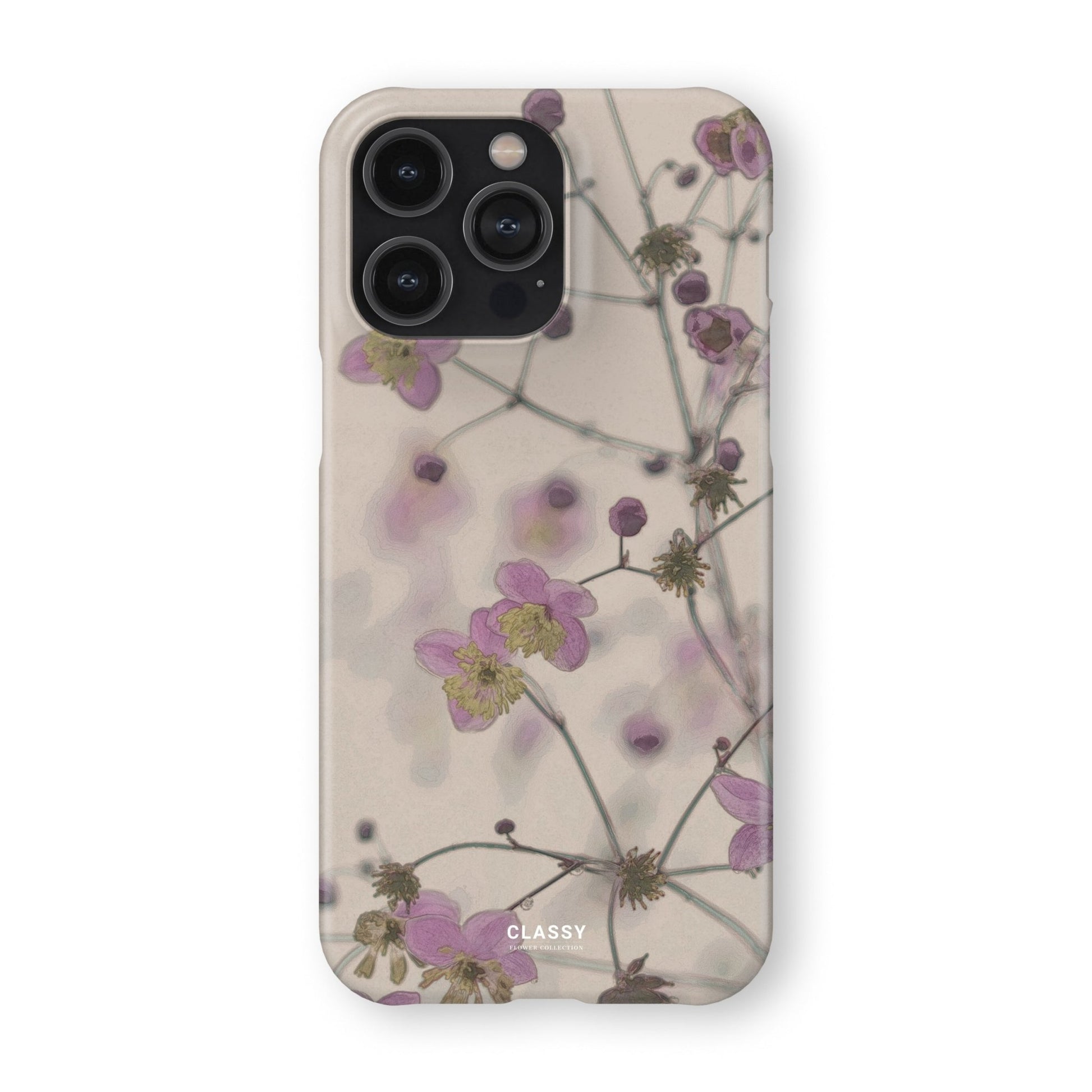 Beige Flowers Snap Case - Classy Cases - Phone Case - iPhone 17 - Glossy - 