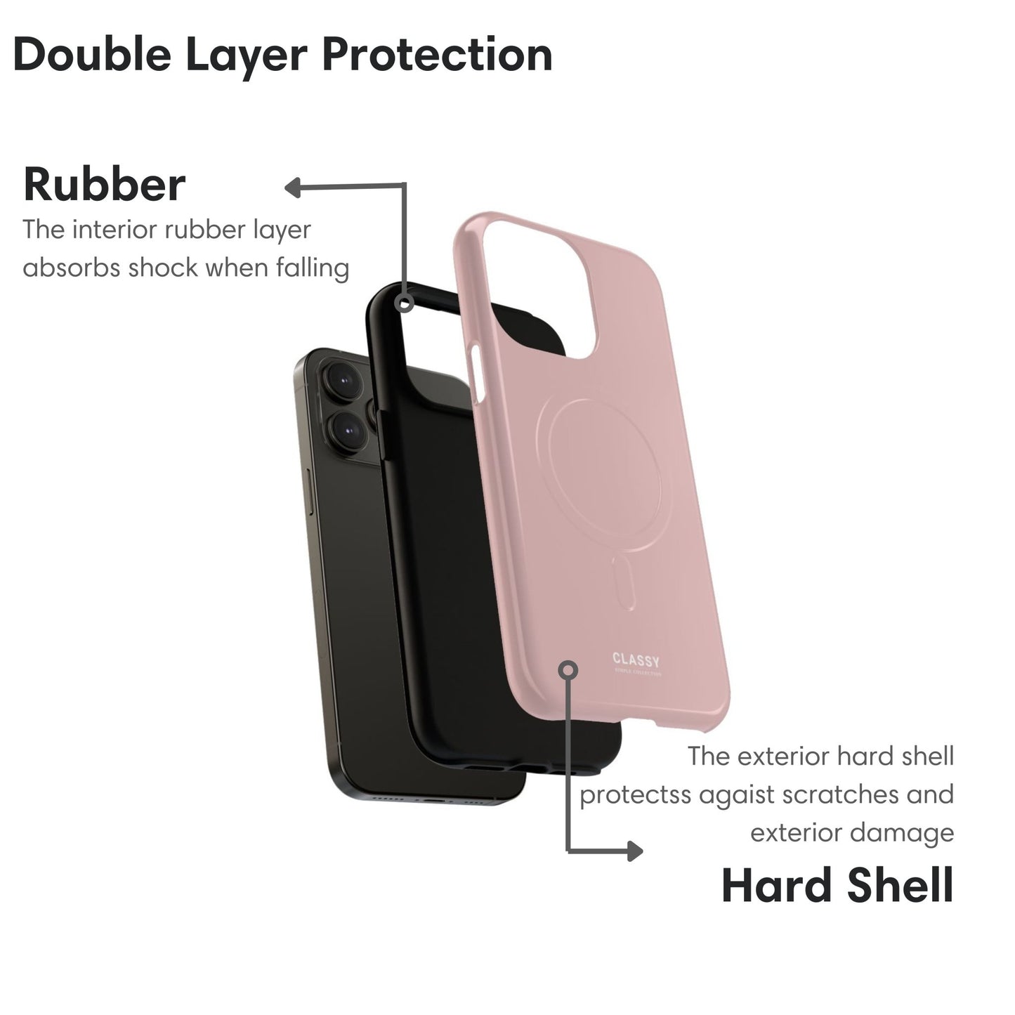 Beige MagSafe Tough Case - Classy Cases - Phone Case - iPhone 17 - Glossy - 