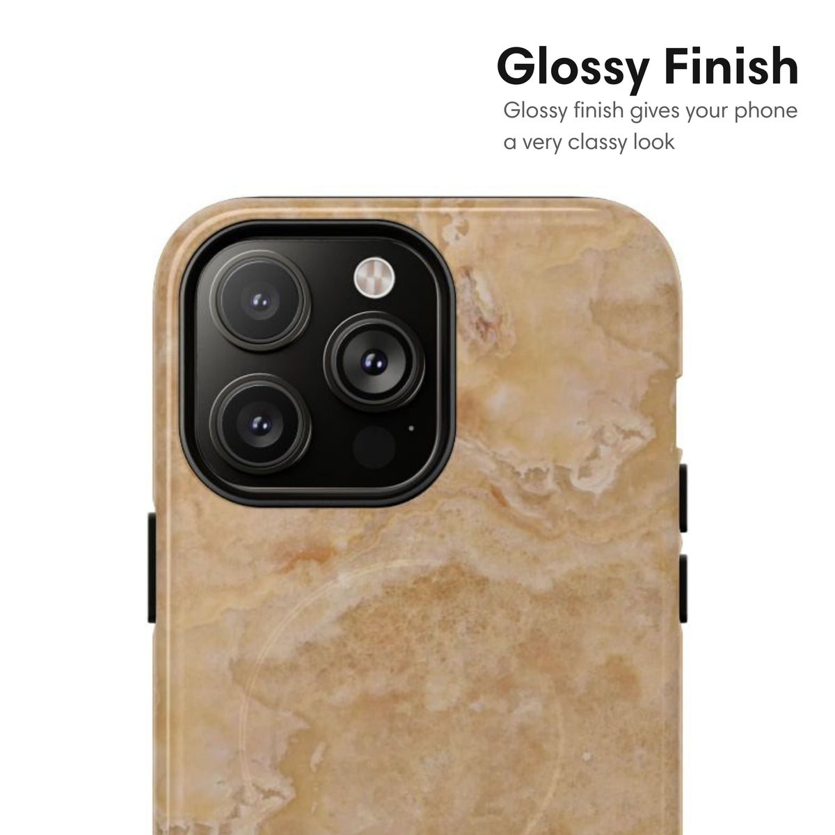 Beige Marble MagSafe Tough Case - Classy Cases - Phone Case - iPhone 17 - Glossy -
