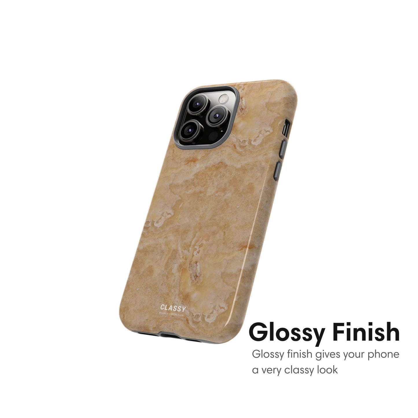 Beige Marble Tough Case - Classy Cases - Phone Case - iPhone 17 - Glossy - 