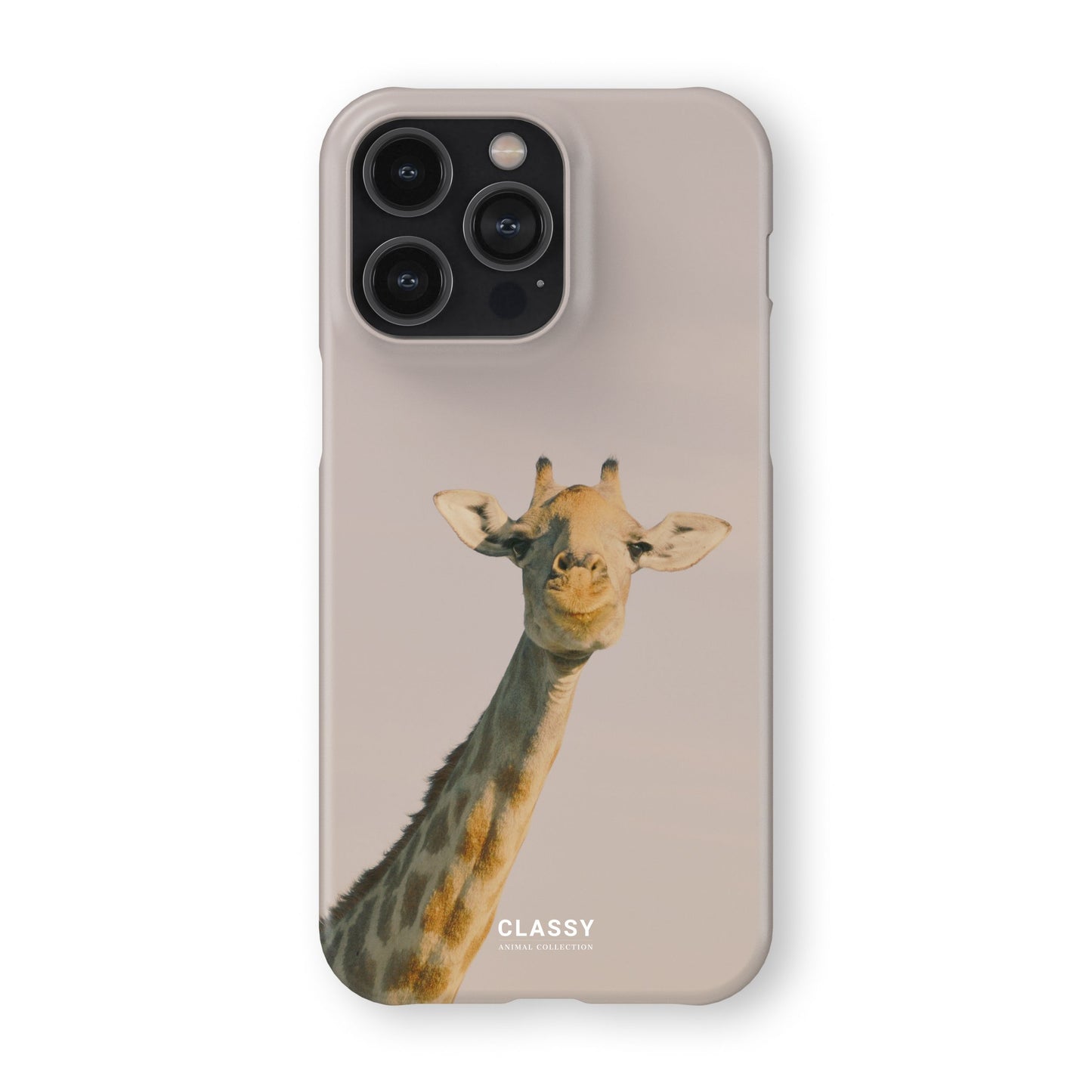 Vintage Beige Giraffe Snap Case front