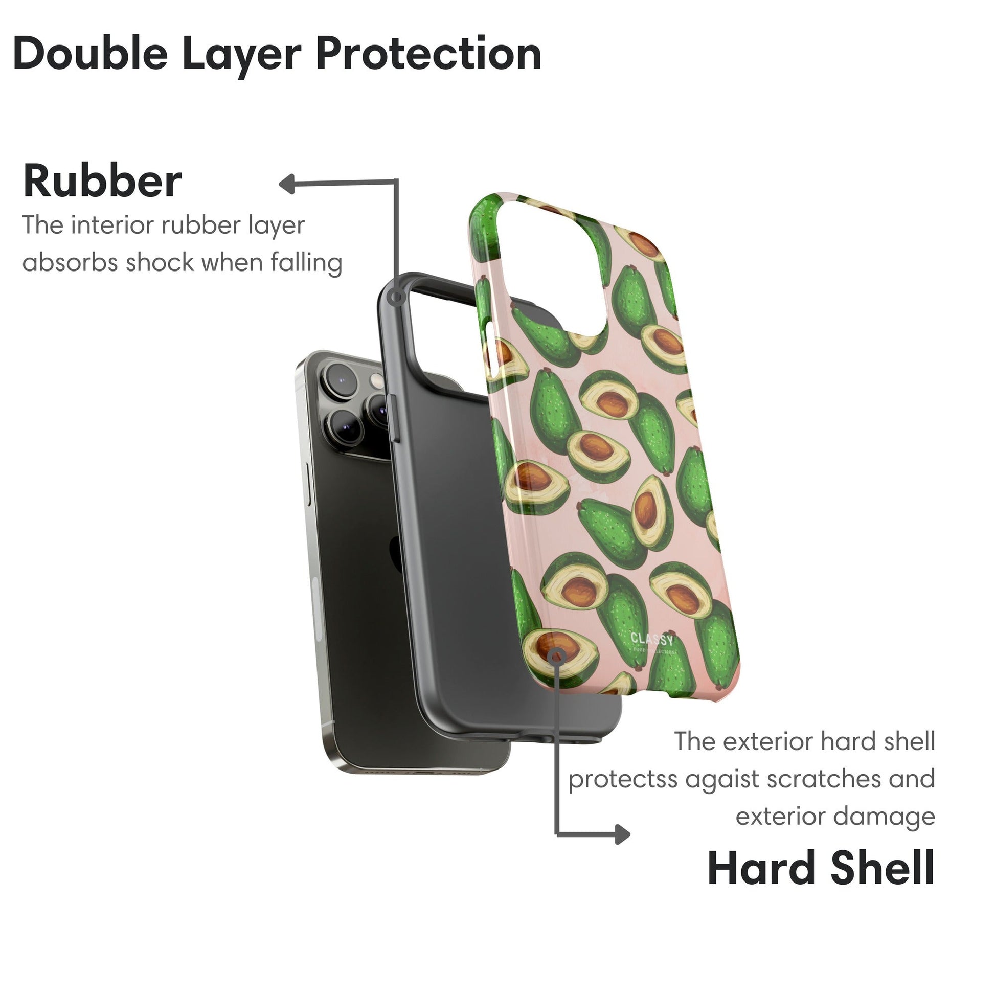 Big Avocados Tough Case - Classy Cases - Phone Case - iPhone 17 - Glossy - 