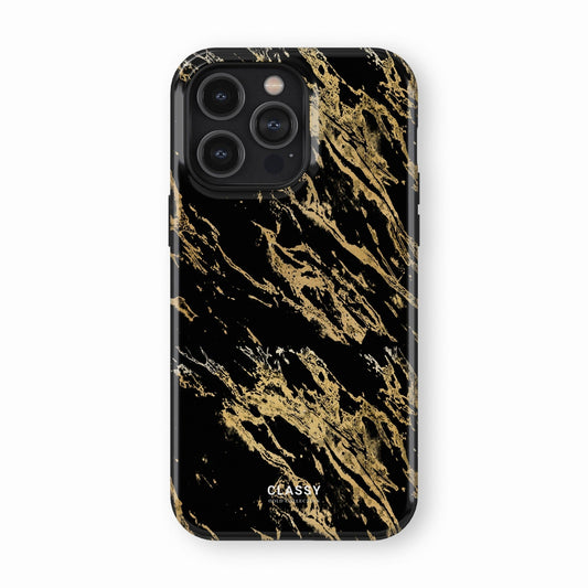 Black and Gold Pattern Tough Case - Classy Cases - Phone Case - iPhone 17 - Glossy - 