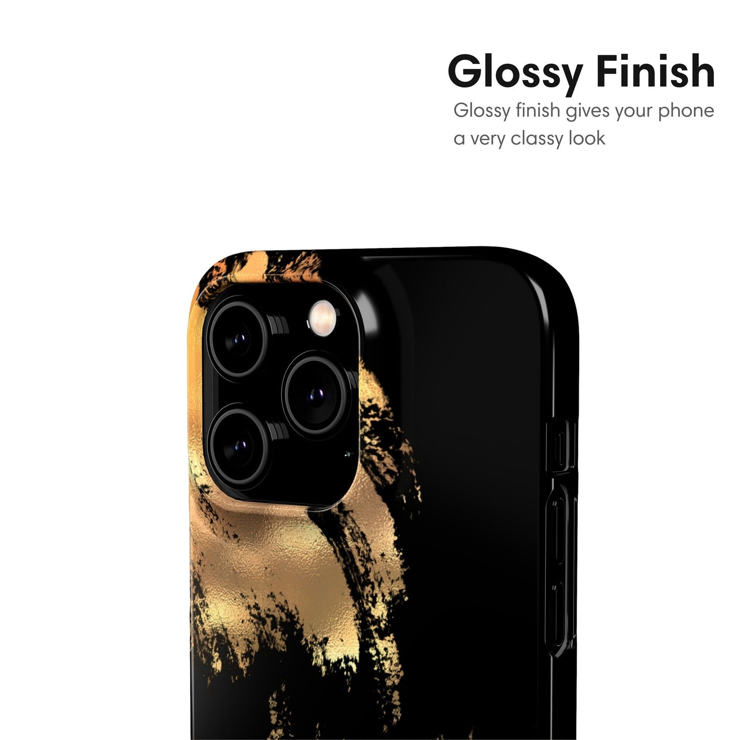 Black and Gold Snap Case - Classy Cases - Phone Case - iPhone 17 - Glossy - 