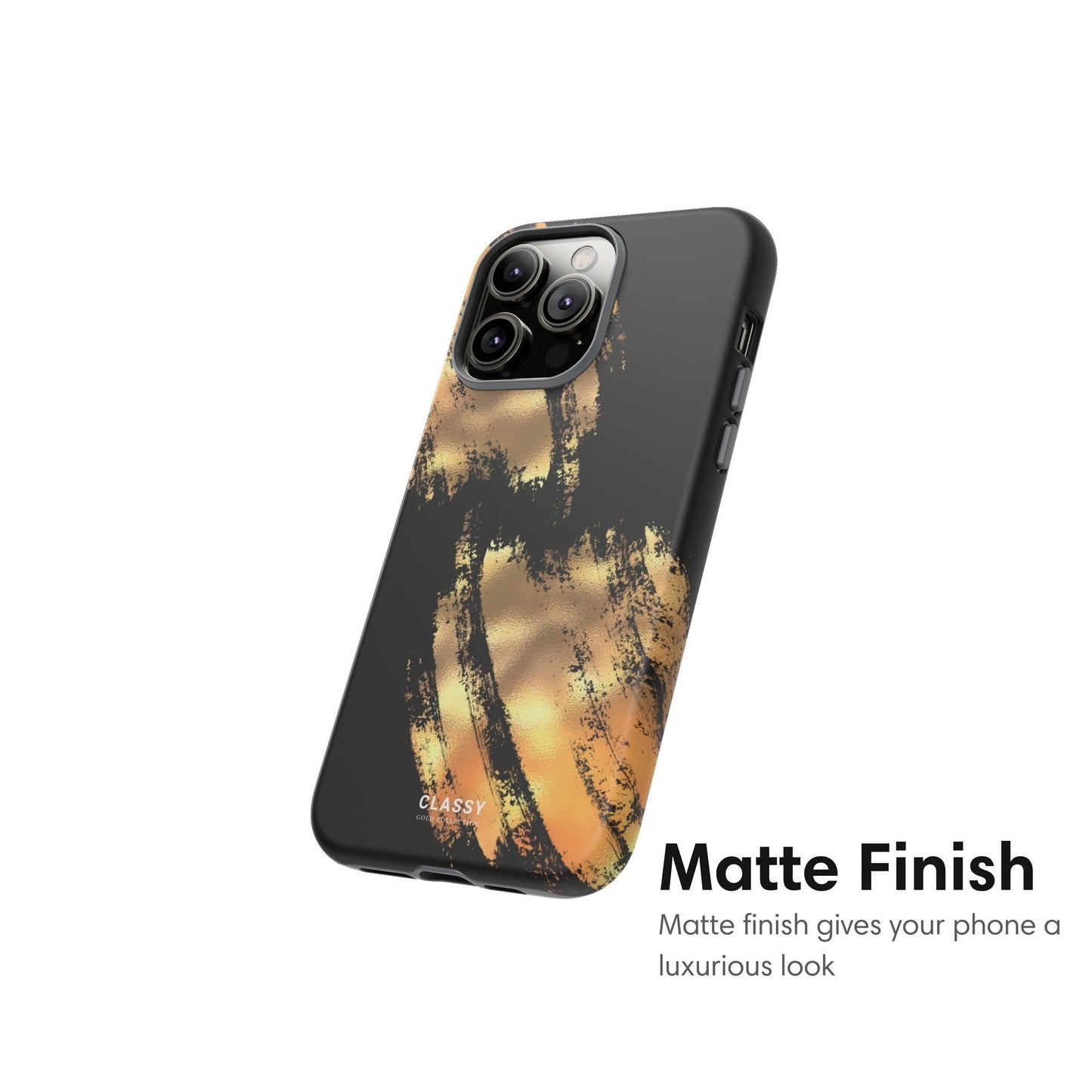 Black and Gold Tough Case - Classy Cases - Phone Case - iPhone 17 - Glossy - 