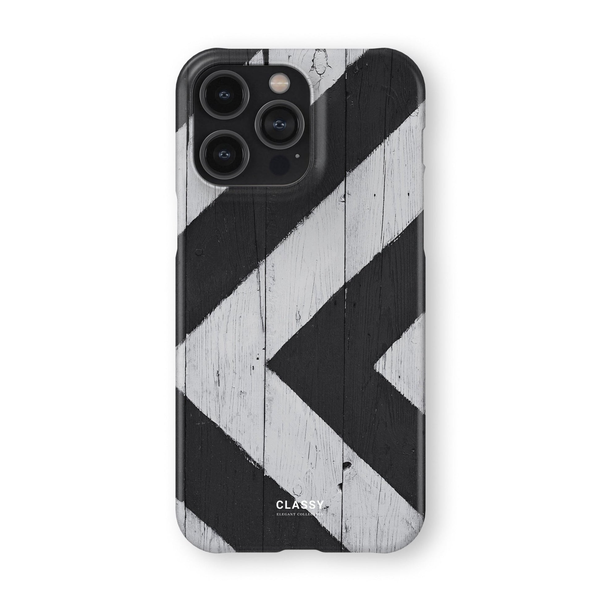 Black and White Chevron Pattern Snap Case - Classy Cases - Phone Case - iPhone 17 - Glossy - 