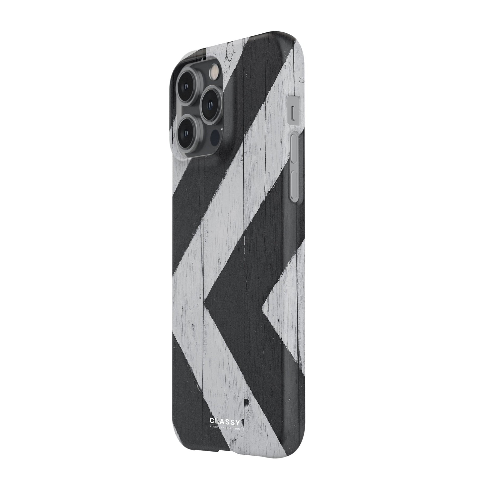 Black and White Chevron Pattern Snap Case - Classy Cases - Phone Case - iPhone 17 - Glossy - 
