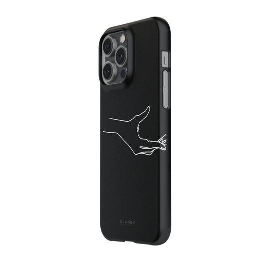 Black Couple Hand Snap Case - Classy Cases - Phone Case - iPhone 17 - Glossy - 