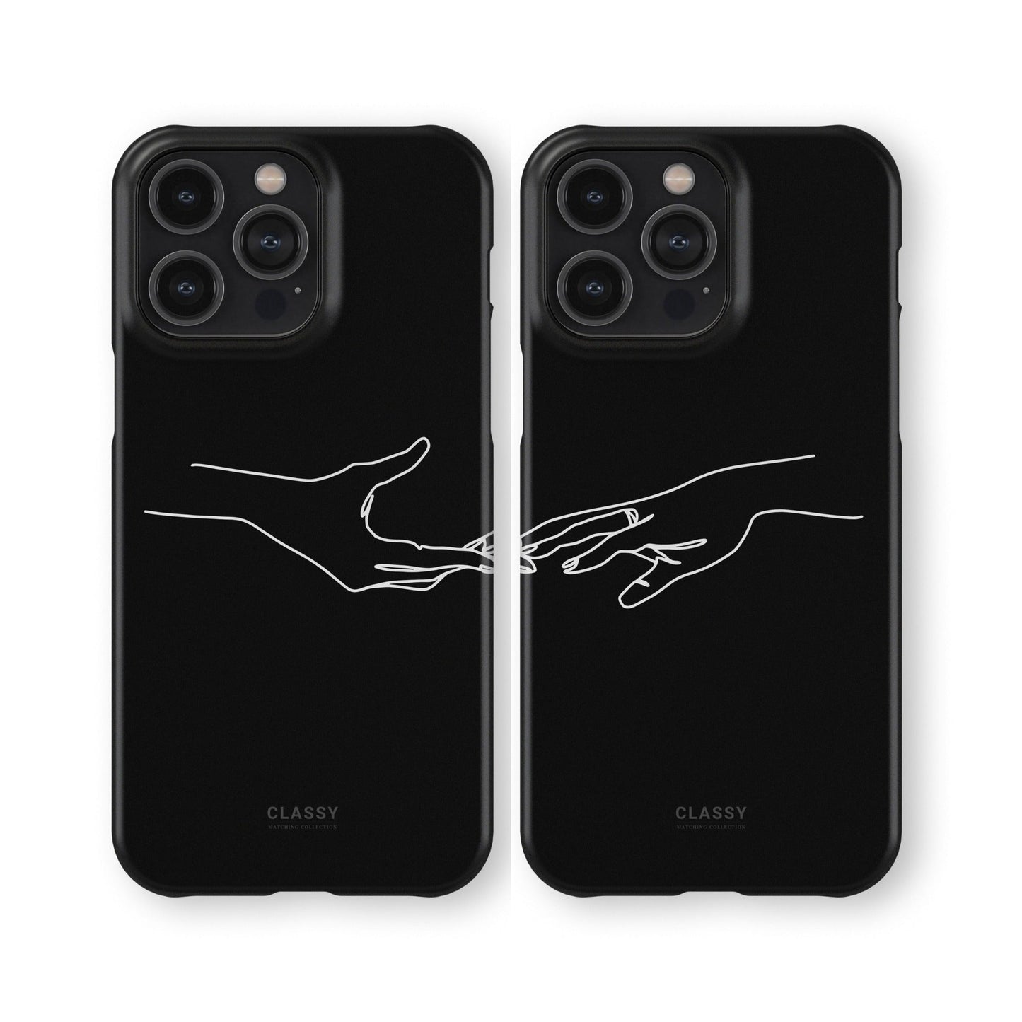 Black Couple Hand Snap Case - Classy Cases - Phone Case - iPhone 17 - Glossy - 