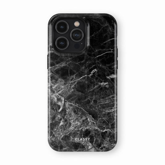 Black Marble Tough Case - Classy Cases - Phone Case - iPhone 15 - Glossy - 