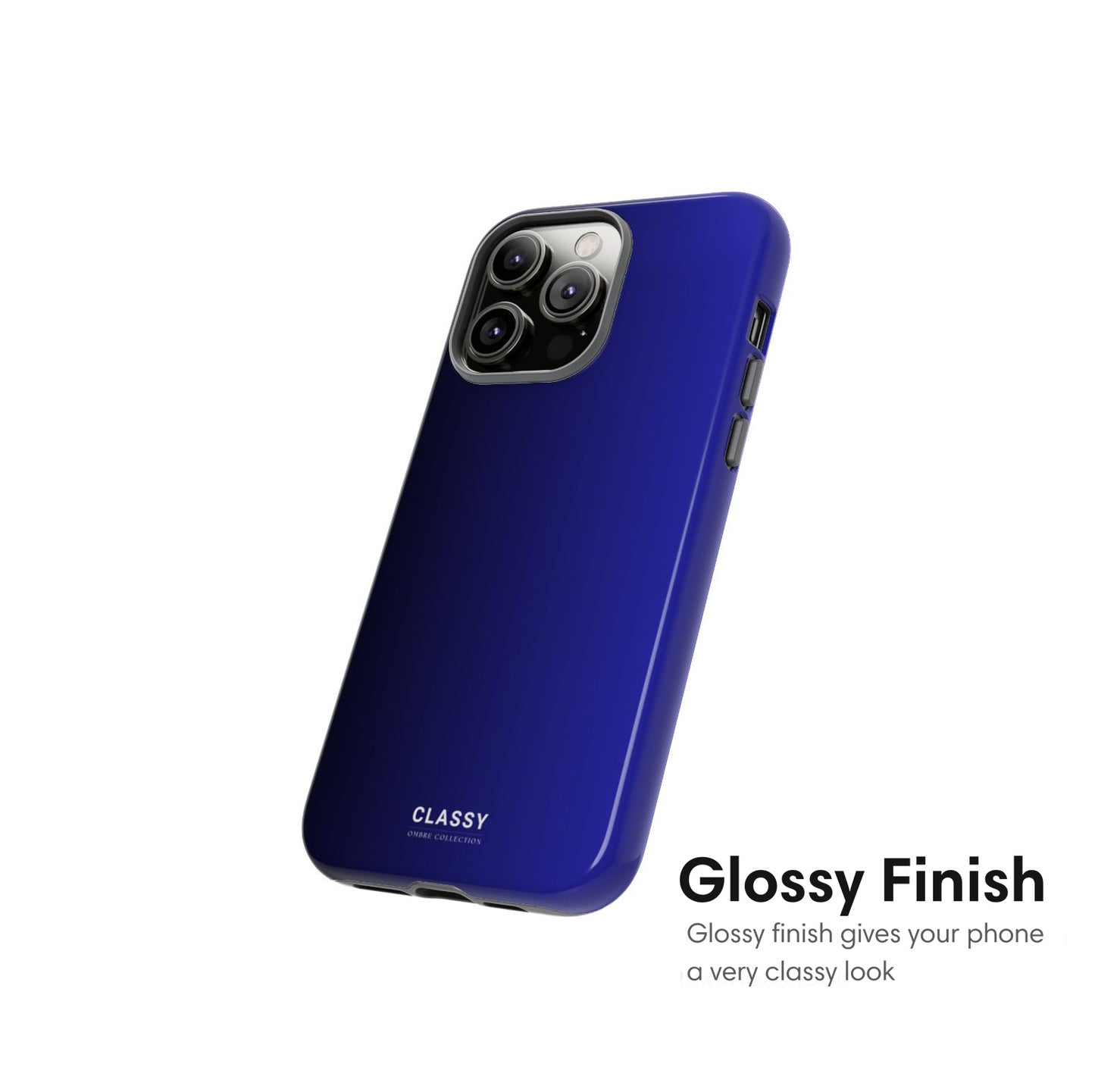 Dark Blue Ombre Tough Case glossy