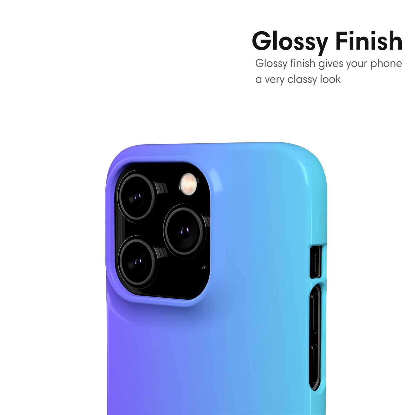 Blue and Purple Ombre Snap Case - Classy Cases - Phone Case - iPhone 17 - Glossy - 