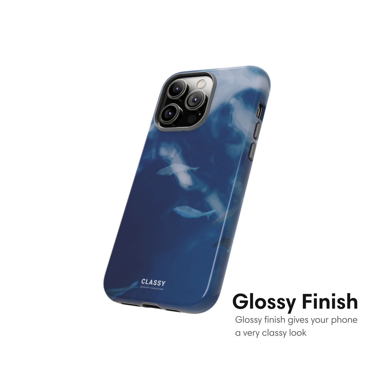 Blue Elegant Ocean Tough Case glossy