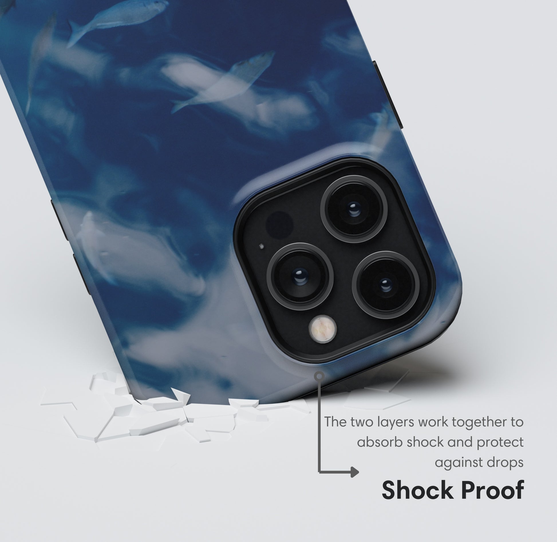 Blue Elegant Ocean Tough Case shockproof