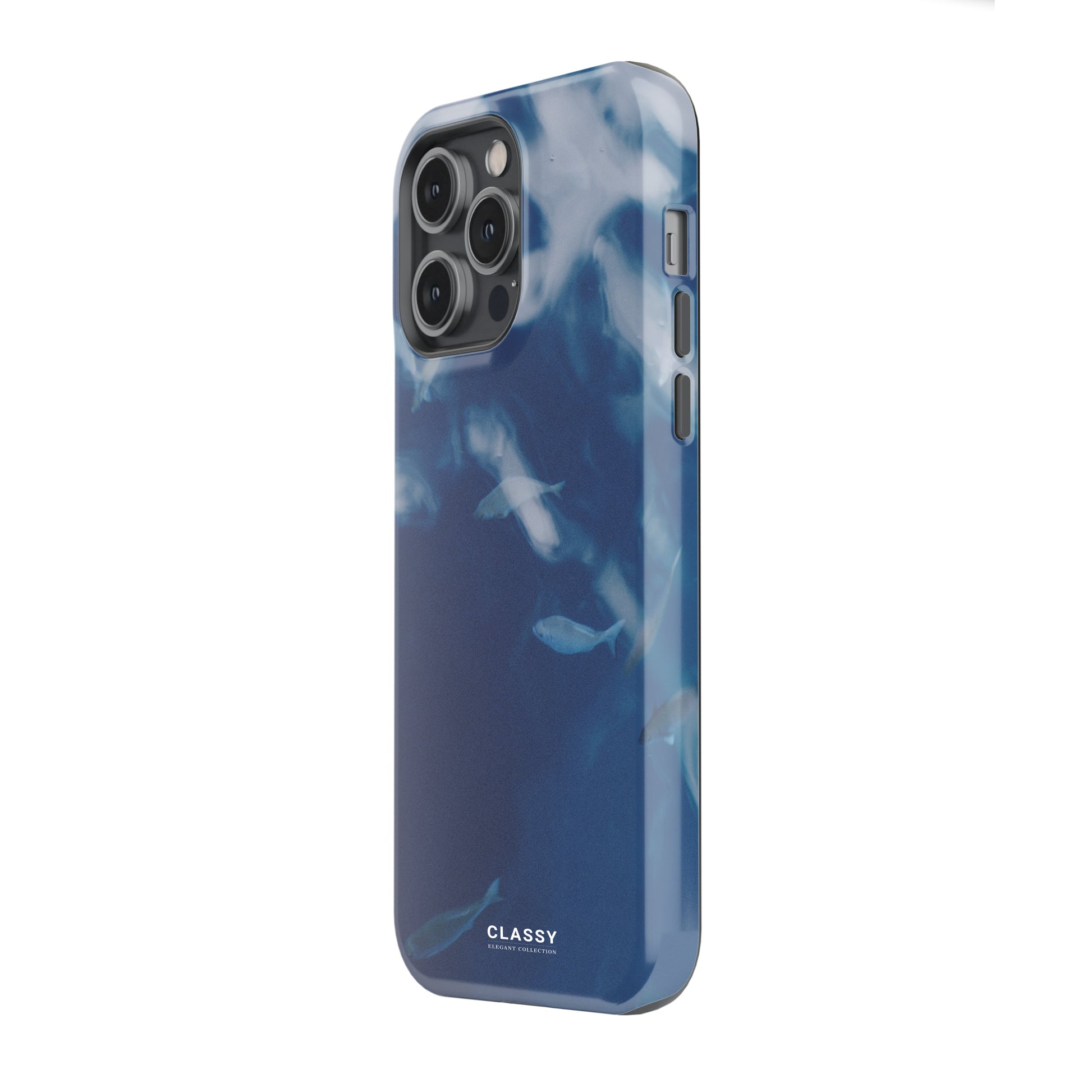 Blue Elegant Ocean Tough Case side