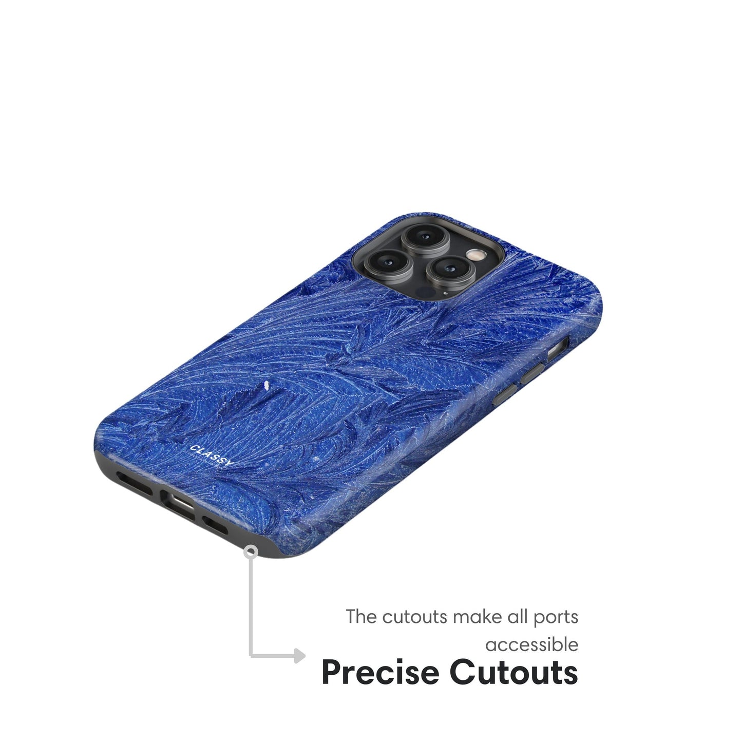 Blue Leaves Tough Case - Classy Cases - Phone Case - Compatible with iPhone 17 - Glossy - 