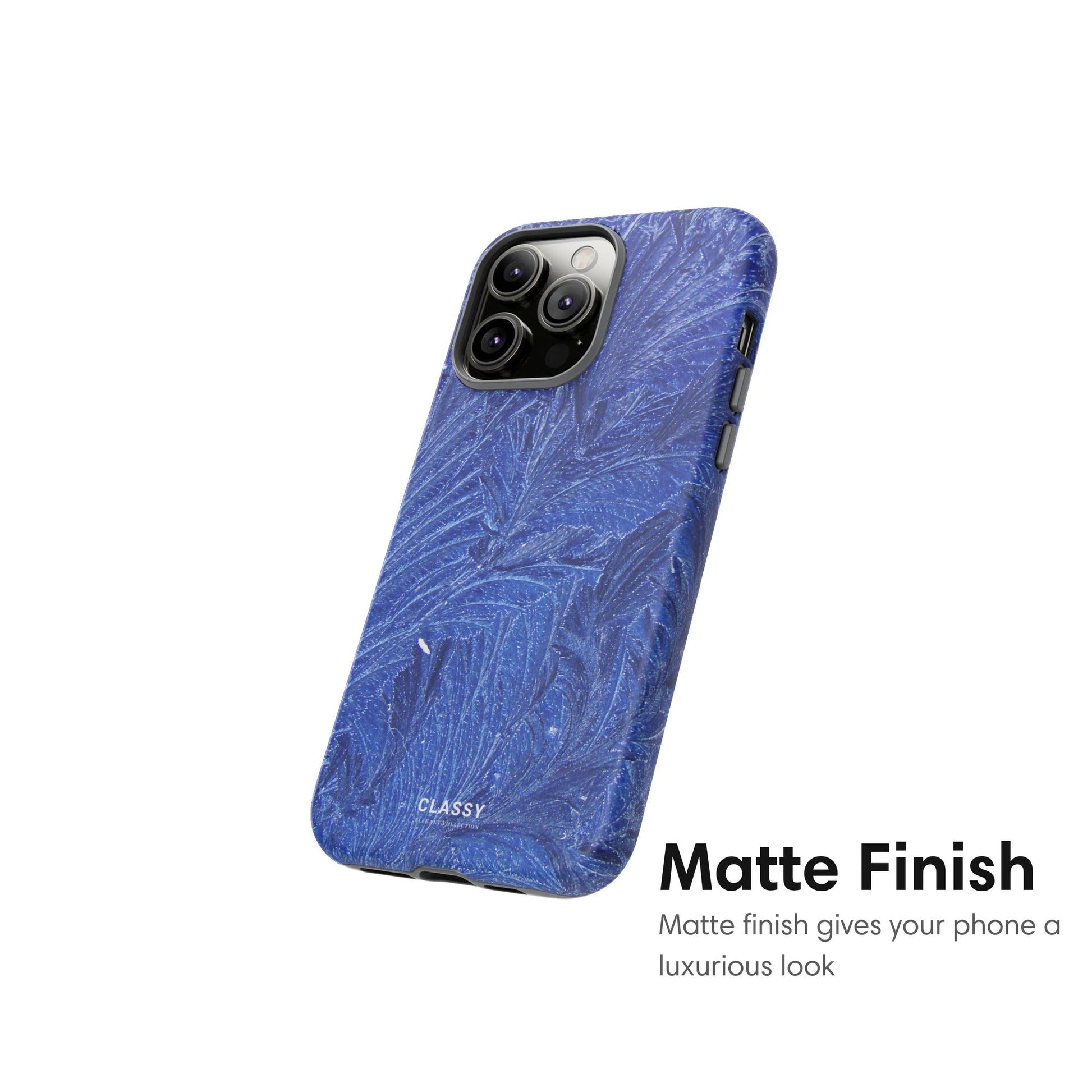 Blue Leaves Tough Case - Classy Cases - Phone Case - Compatible with iPhone 17 - Glossy - 