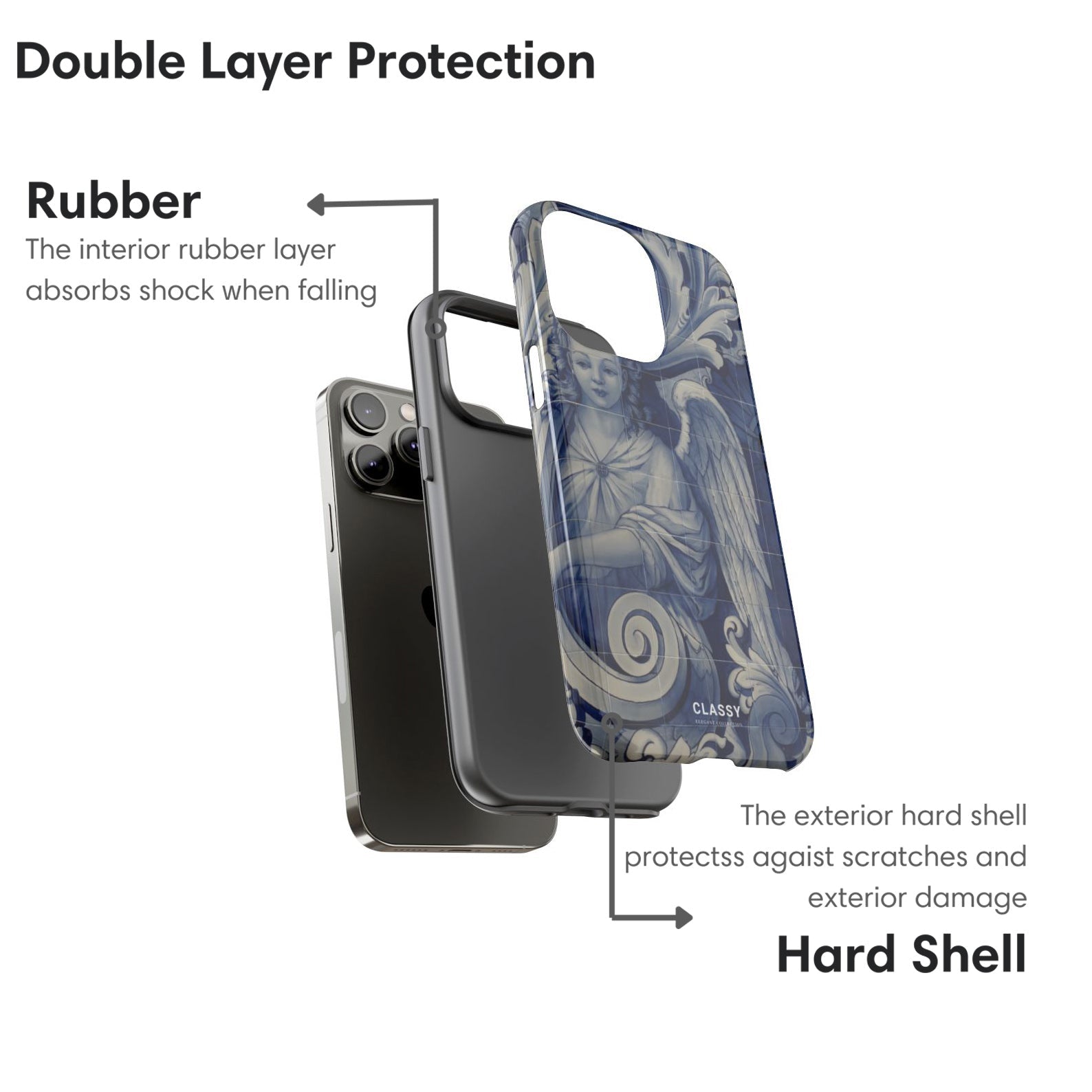 Blue Medieval Art Tough Case - Classy Cases - Phone Case - iPhone 17 - Glossy - 