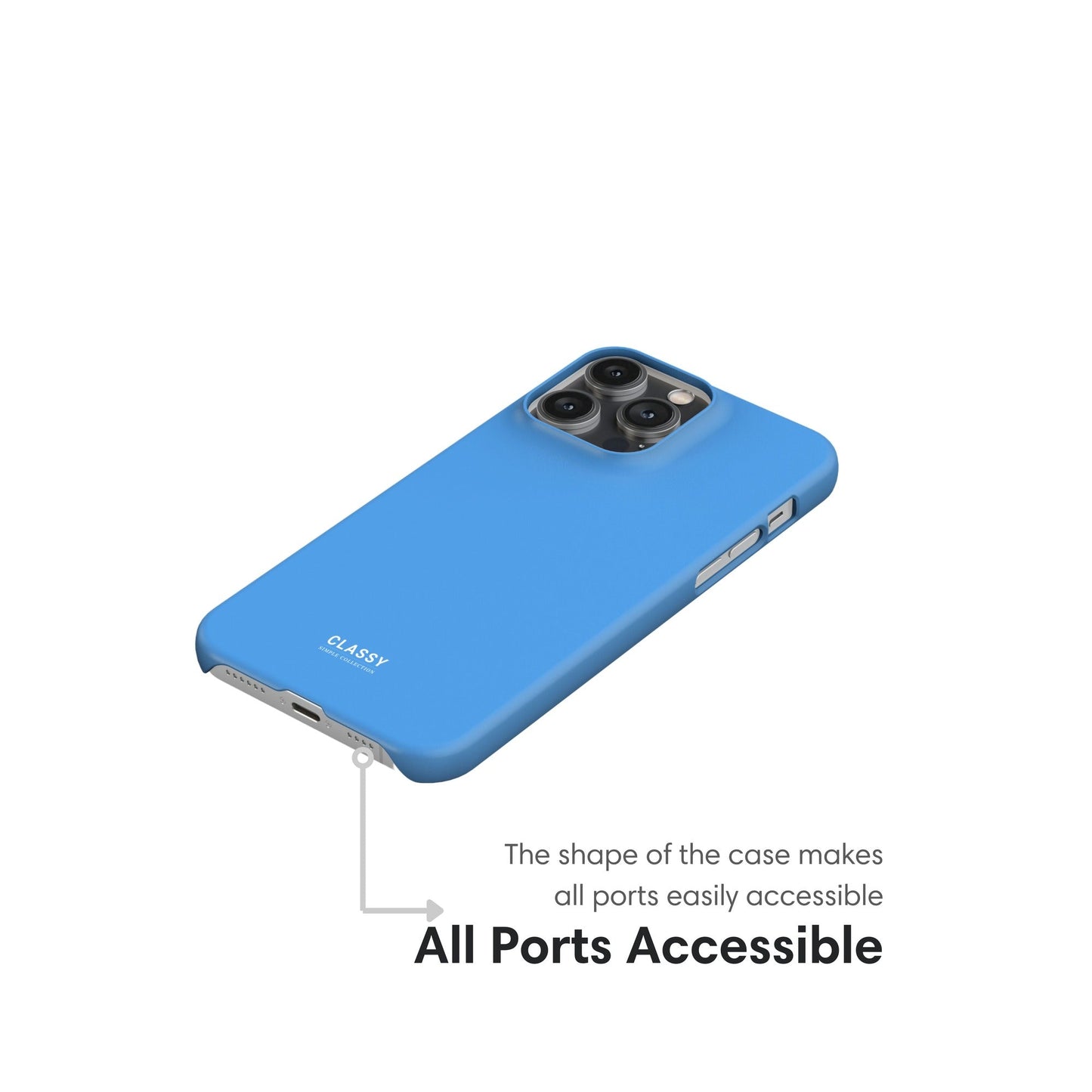 Blue Snap Case - Classy Cases - Phone Case - iPhone 17 - Glossy - 