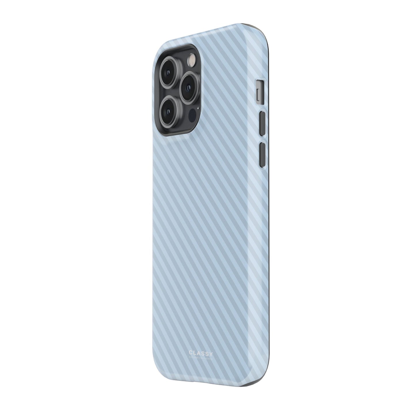 Blue Striped Tough Case - Classy Cases - Phone Case - iPhone 17 - Glossy - 