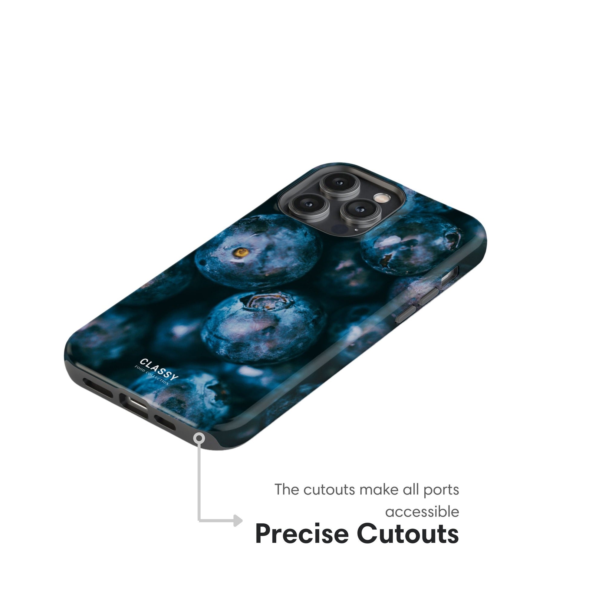 Blueberries Tough Case - Classy Cases - Phone Case - iPhone 17 - Glossy - 