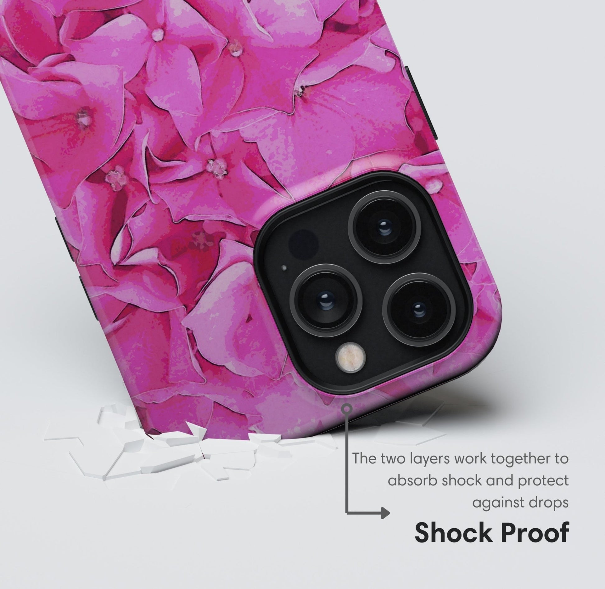 Bright Pink Flowers Tough Case - Classy Cases - Phone Case - iPhone 17 - Glossy - 