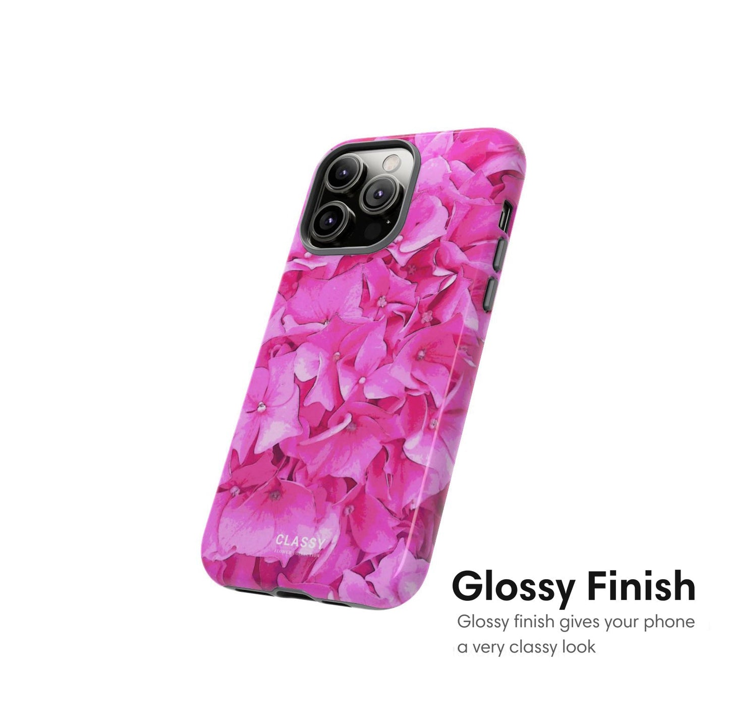 Bright Pink Flowers Tough Case - Classy Cases - Phone Case - iPhone 17 - Glossy - 