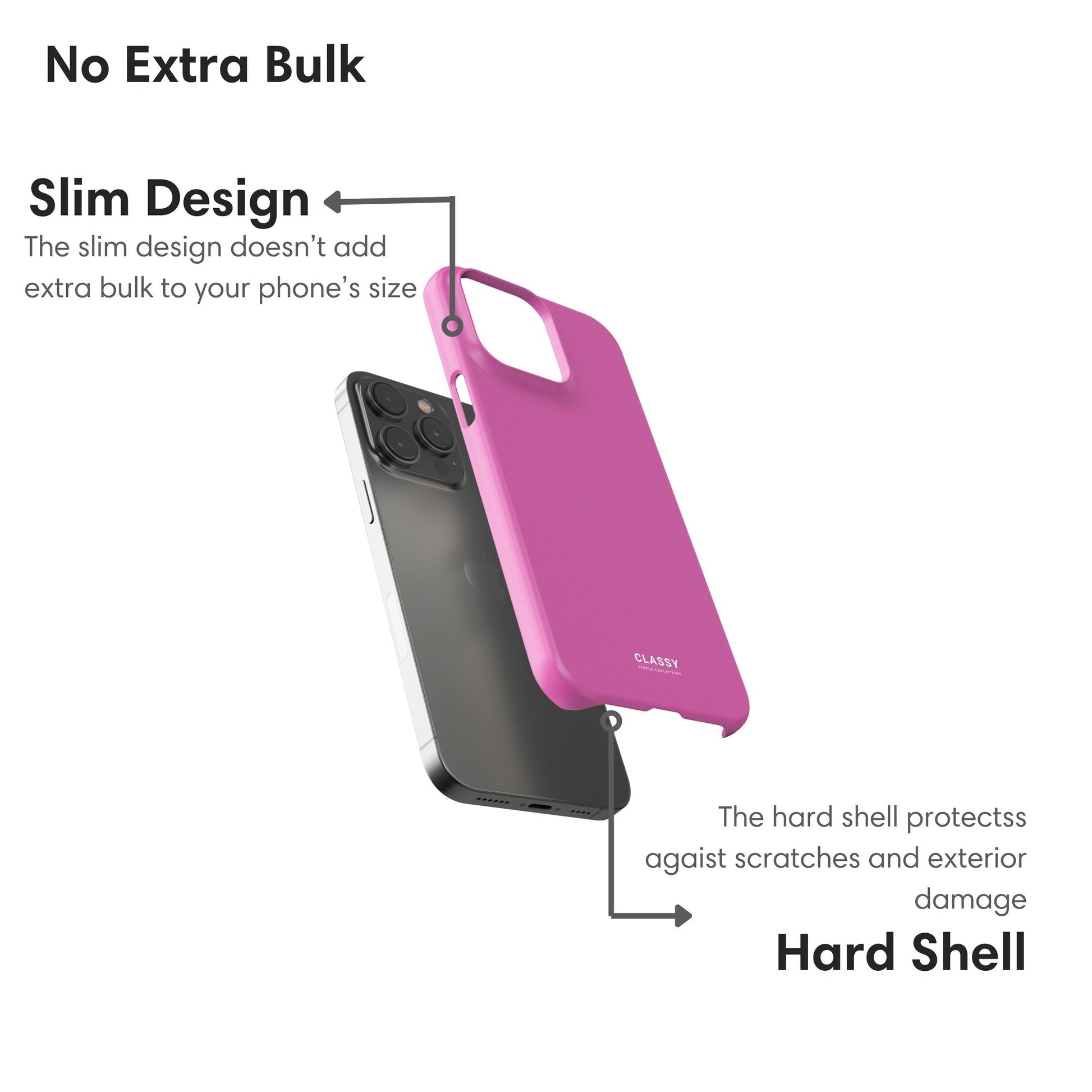 Bright Pink Snap Case - Classy Cases - Phone Case - iPhone 17 - Glossy - 