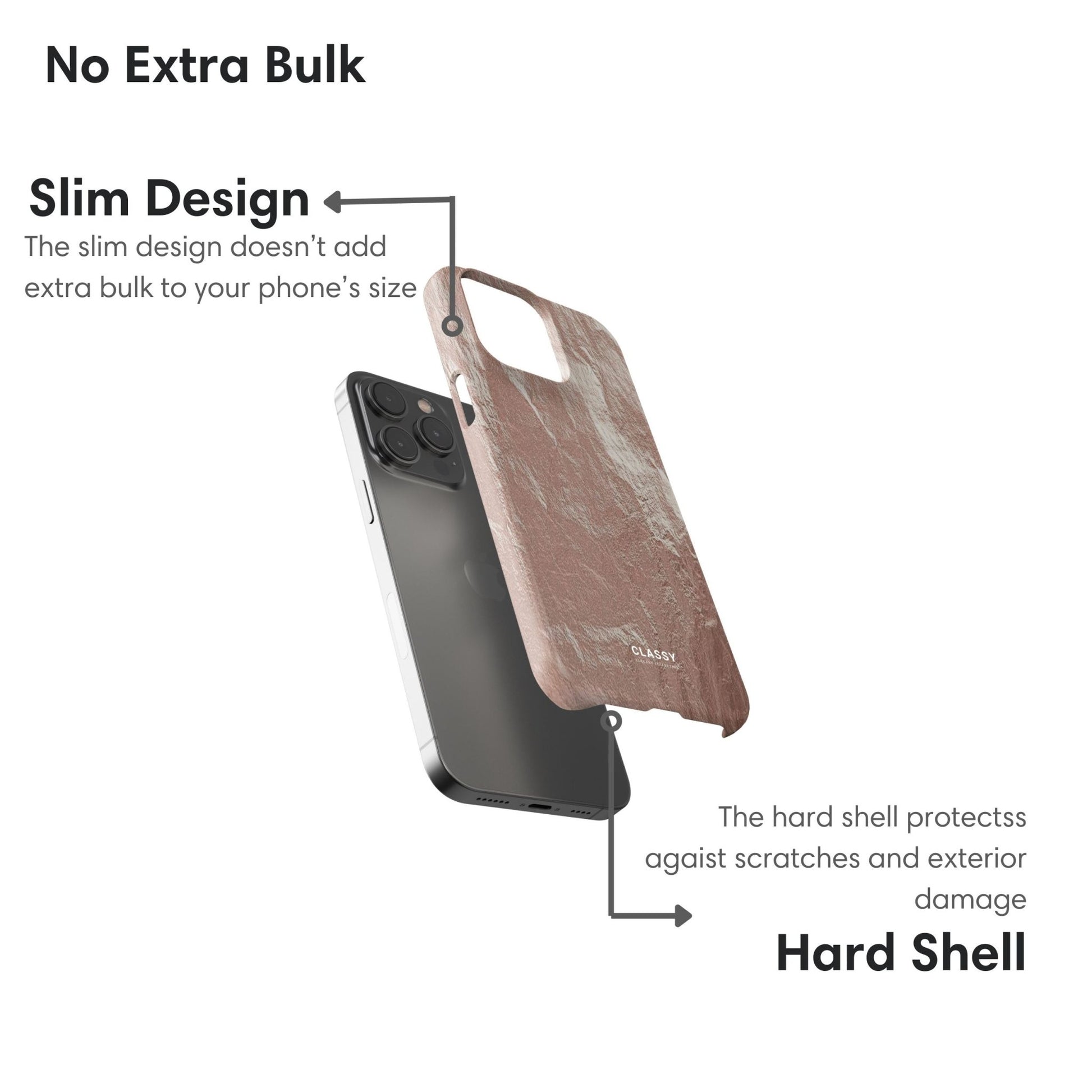 Bronze Texture Design Snap Case - Classy Cases - Phone Case - iPhone 17 - Glossy - 