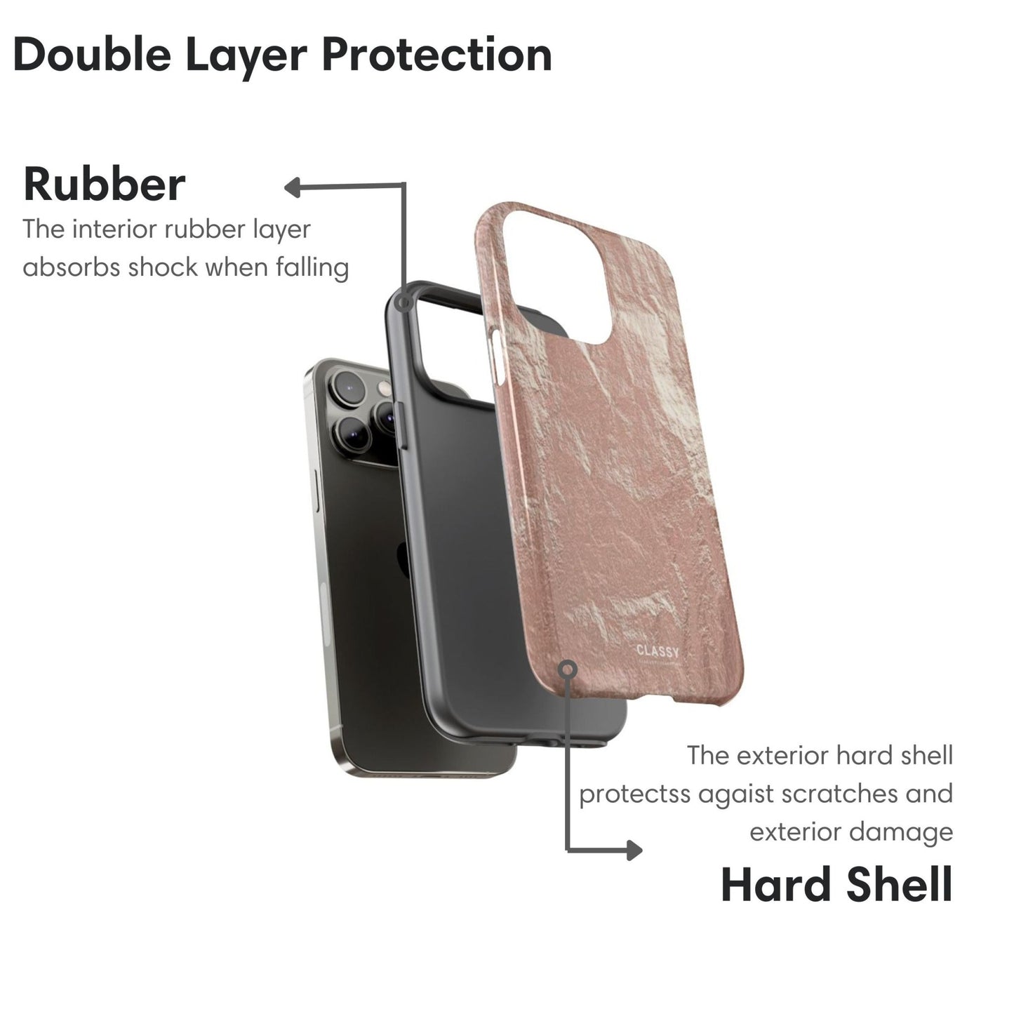 Bronze Texture Design Tough Case - Classy Cases - Phone Case - iPhone 17 - Glossy - 