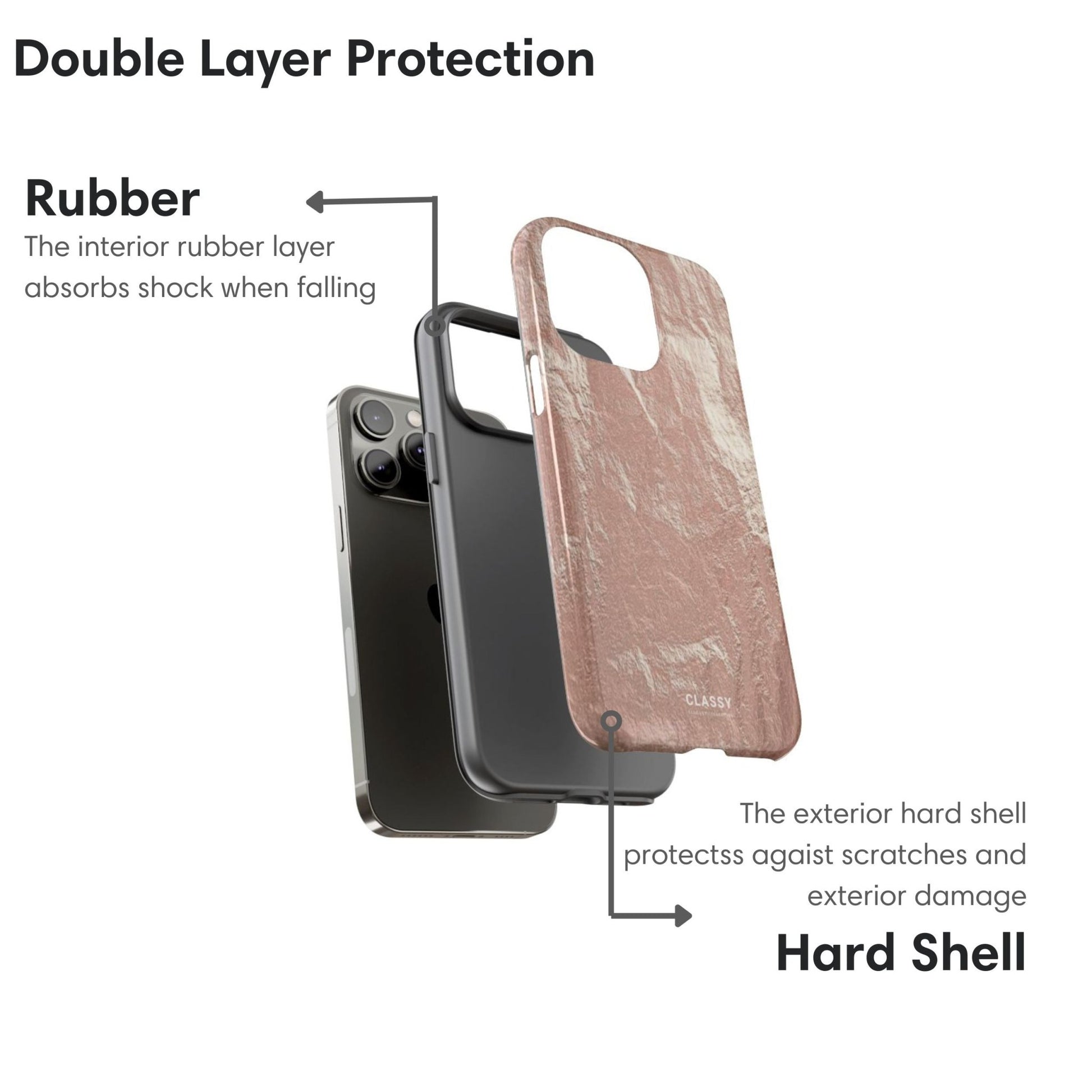 Bronze Texture Design Tough Case - Classy Cases - Phone Case - iPhone 17 - Glossy - 