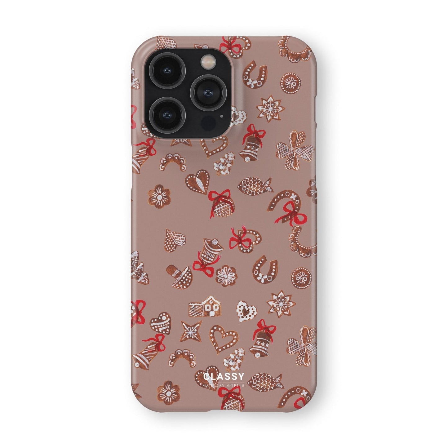 Brown Christmas Snap Case - Classy Cases - Phone Case - iPhone 17 - Glossy - 
